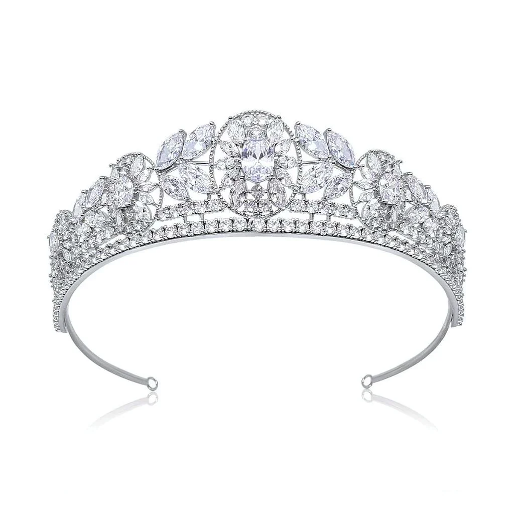 Adelaide Luxury Platinum Plated Tiara