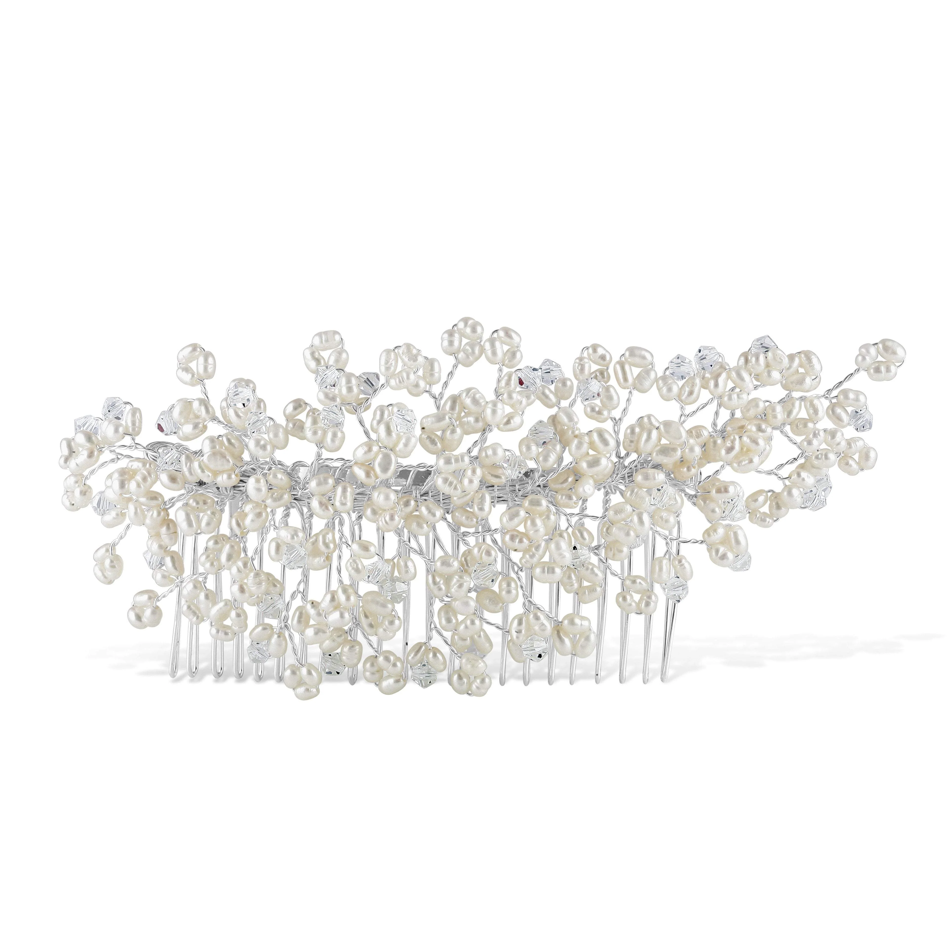 Monaco Freshwater Pearl and Crystal Hair Comb (best seller)