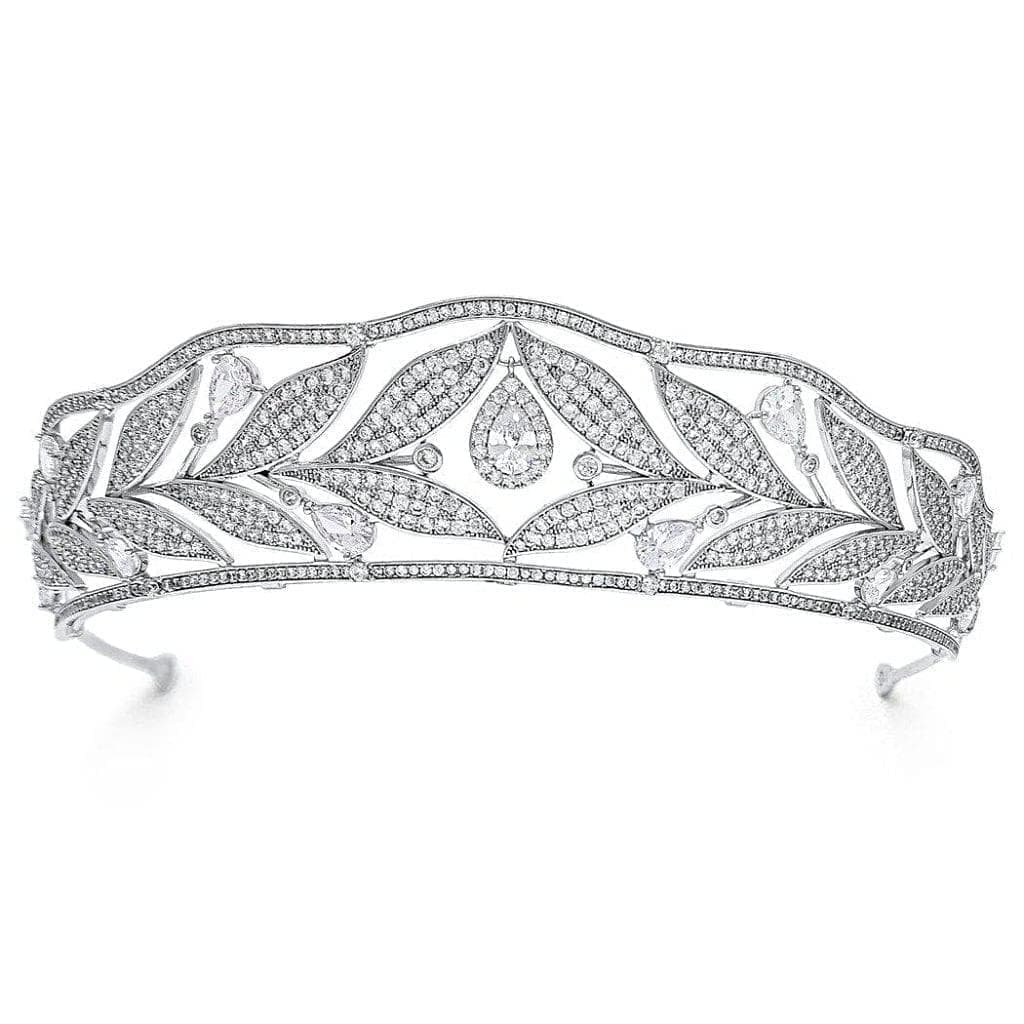 Zephie Luxury Grecian Simulated Diamond Tiara
