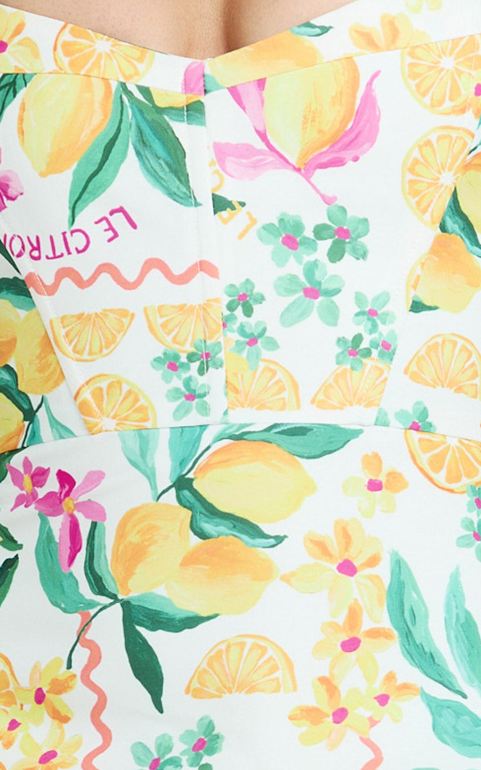 Janice Mini Dress - Square Neckline Dress in Le Citron