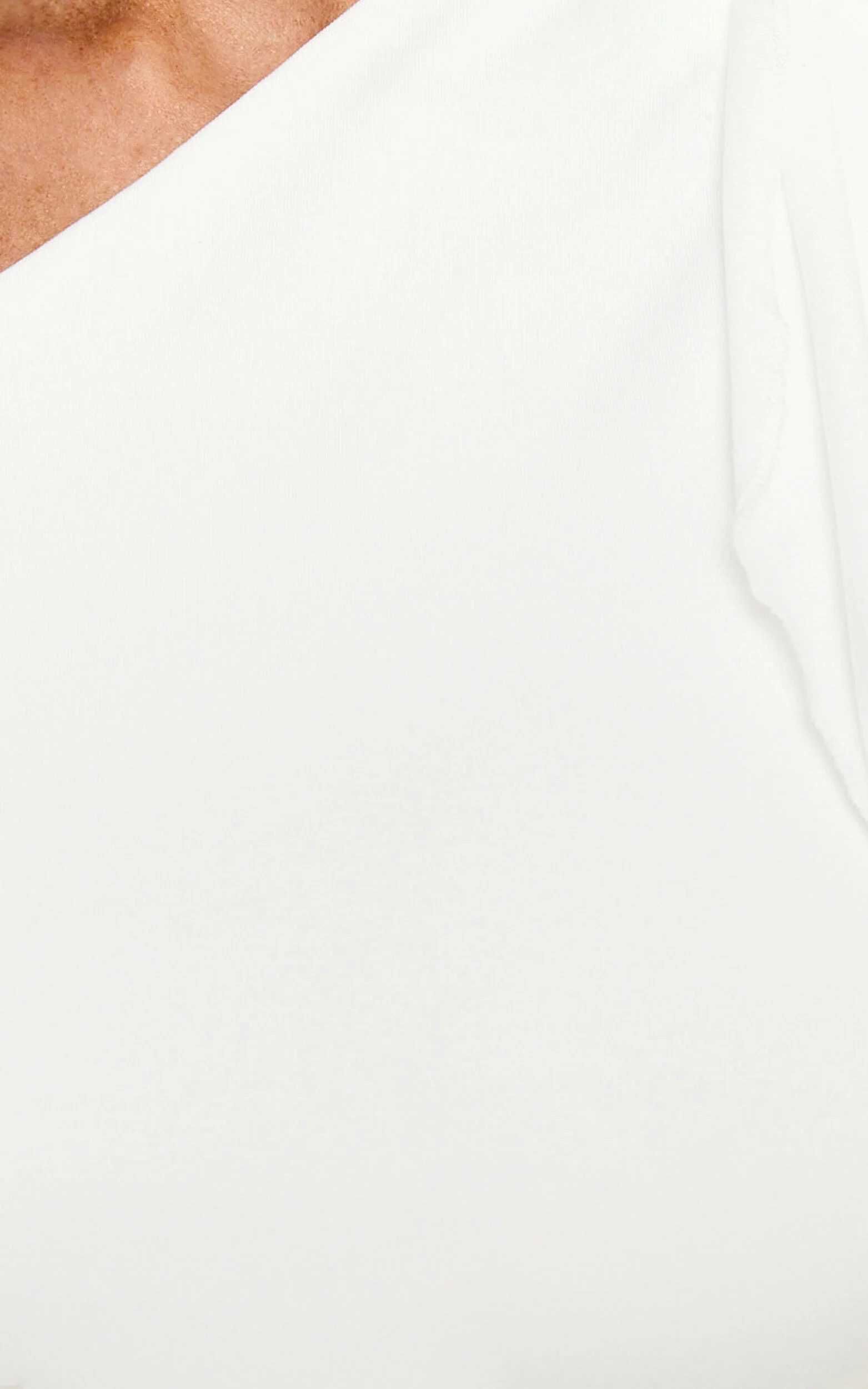 Tash Top - One Shoulder Rose Ruffle Detail Top in White