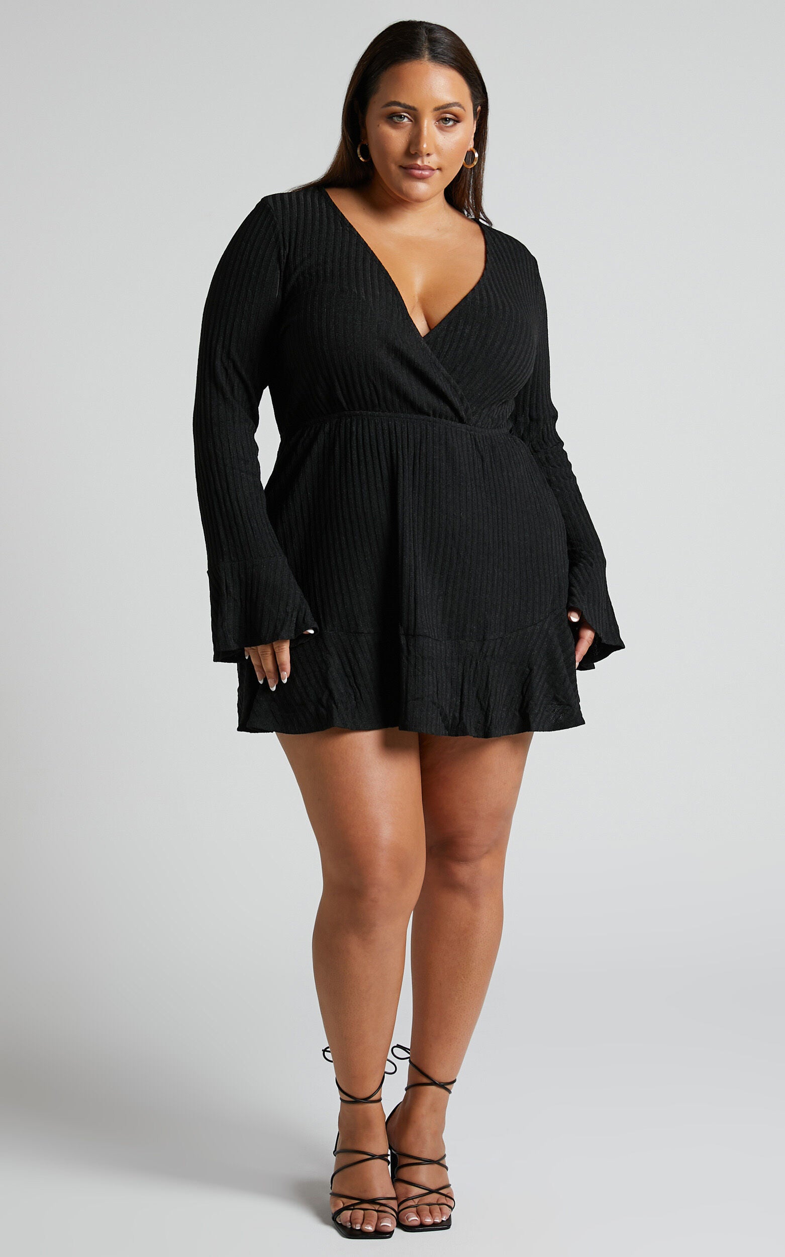 The Next Step Mini Dress - Long Sleeve Dress in Black