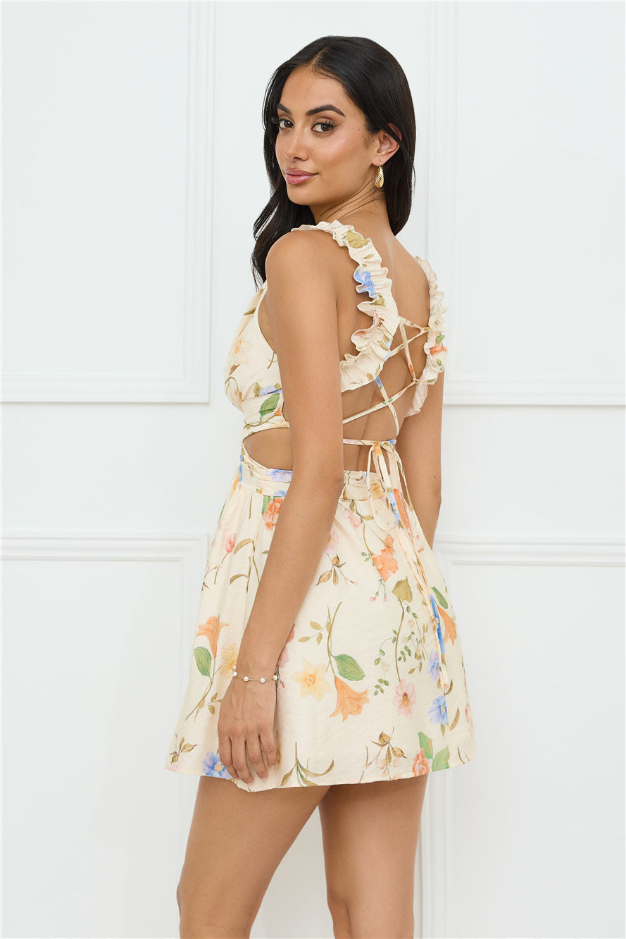 Florals In Spring Mini Dress Print