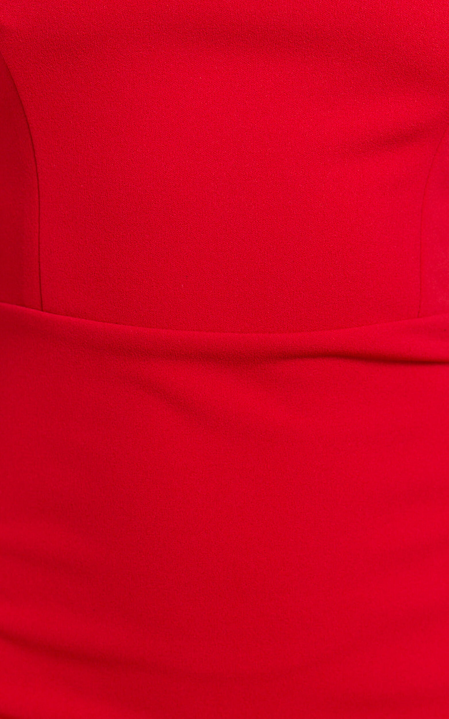 Salome Midi Dress - Halter Neck Column Dress in Red