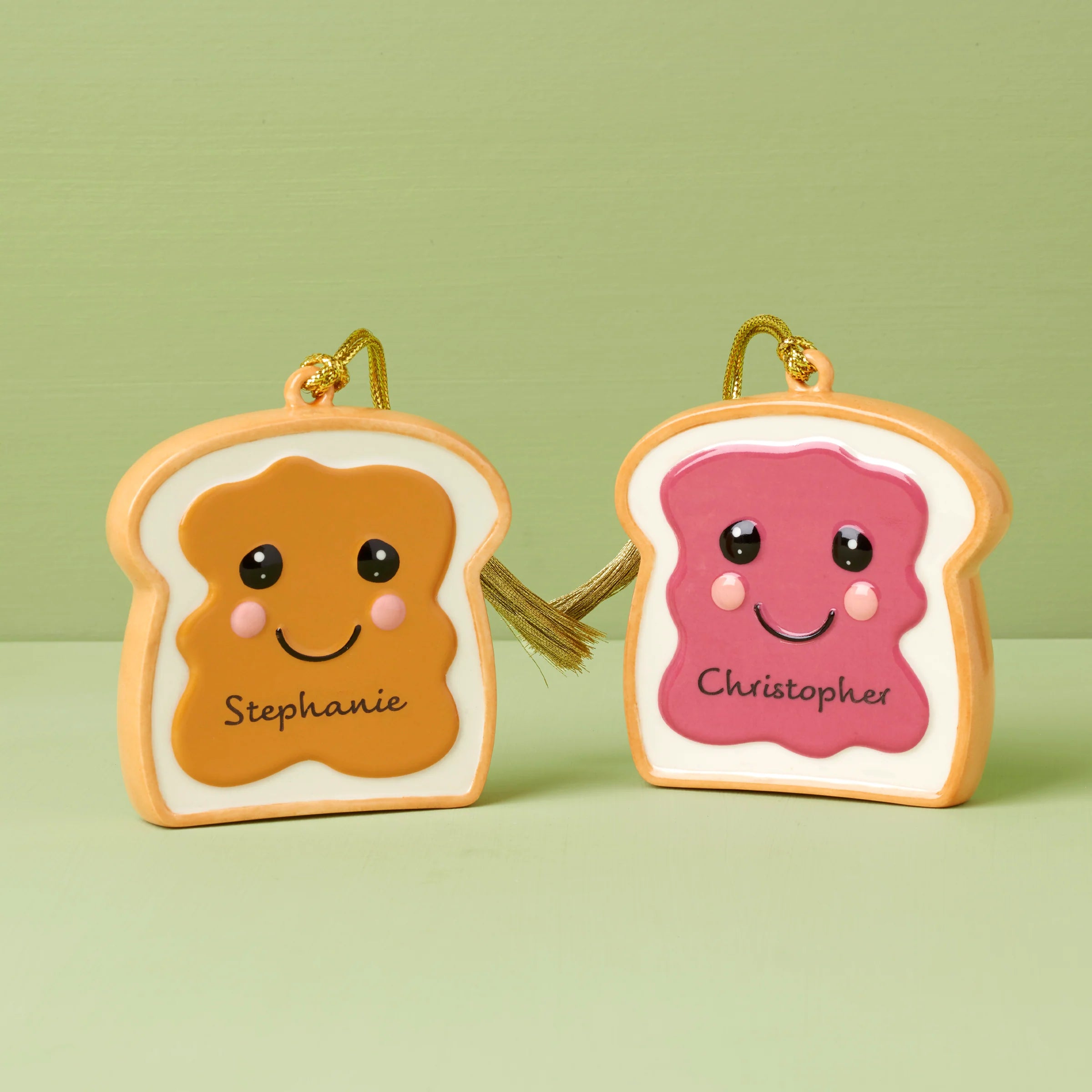 Personalized Forever Friends PB & J Ornament Set
