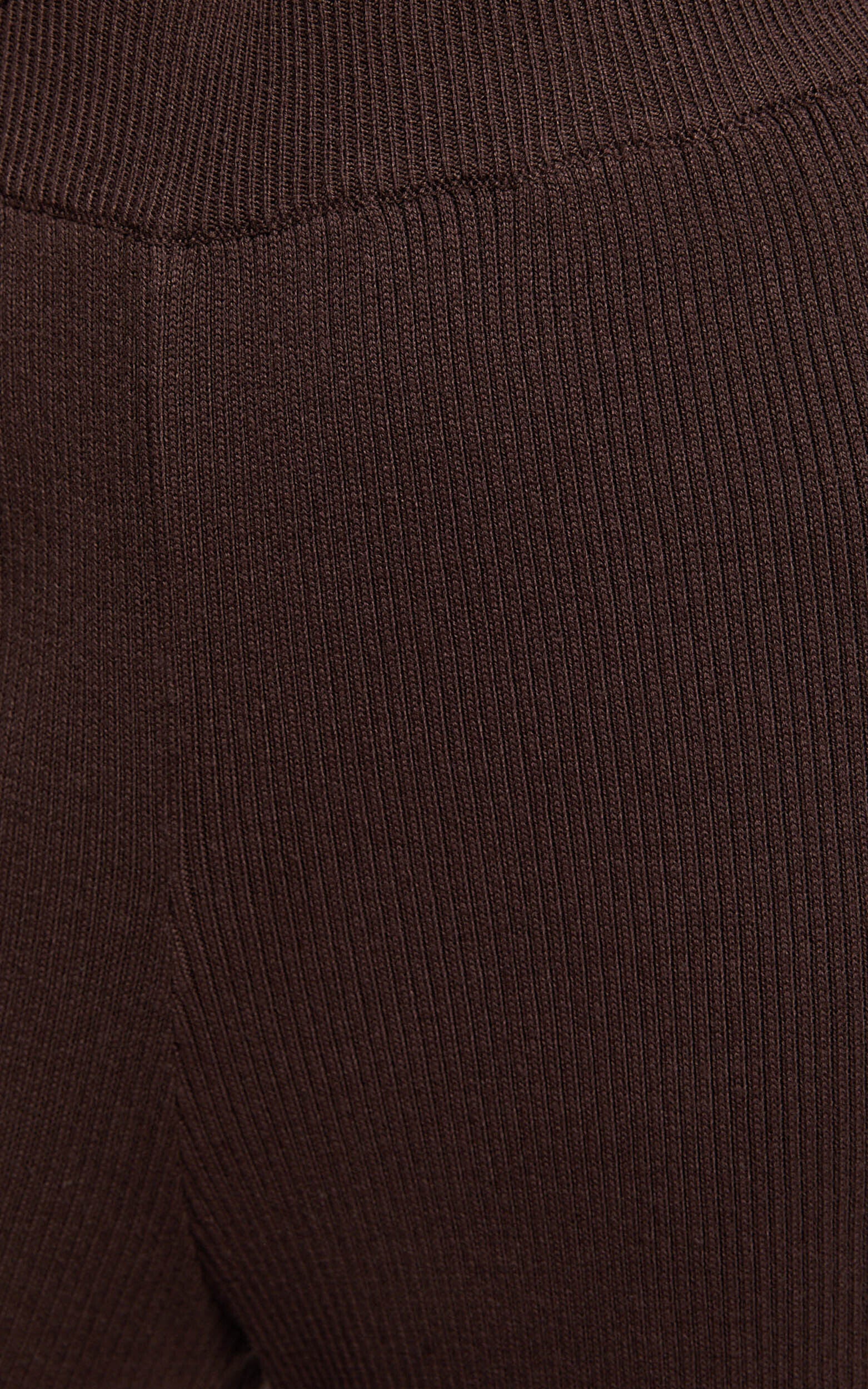 Sasha Pants - Knitted High Waist Wide Leg Pants in Chocolate
