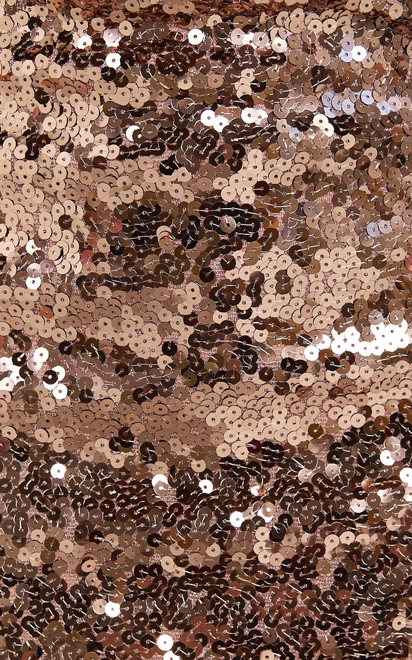 Spencer Skort - Mid Waist Sequin Mini Skort in Bronze