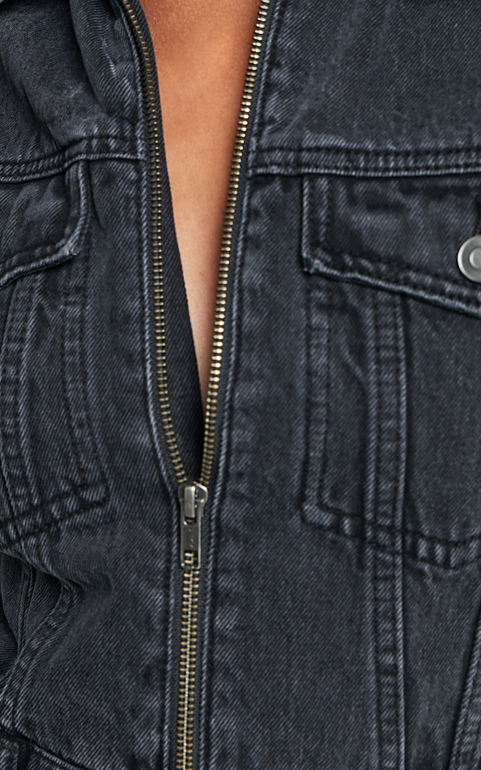 Mauriel Playsuit - Recycled Cotton Utility Playsuit in Washed Black