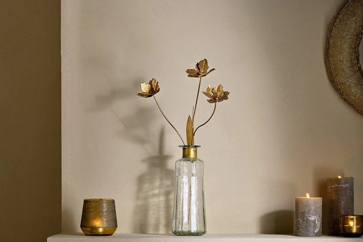San Stem Floral - Antique Brass