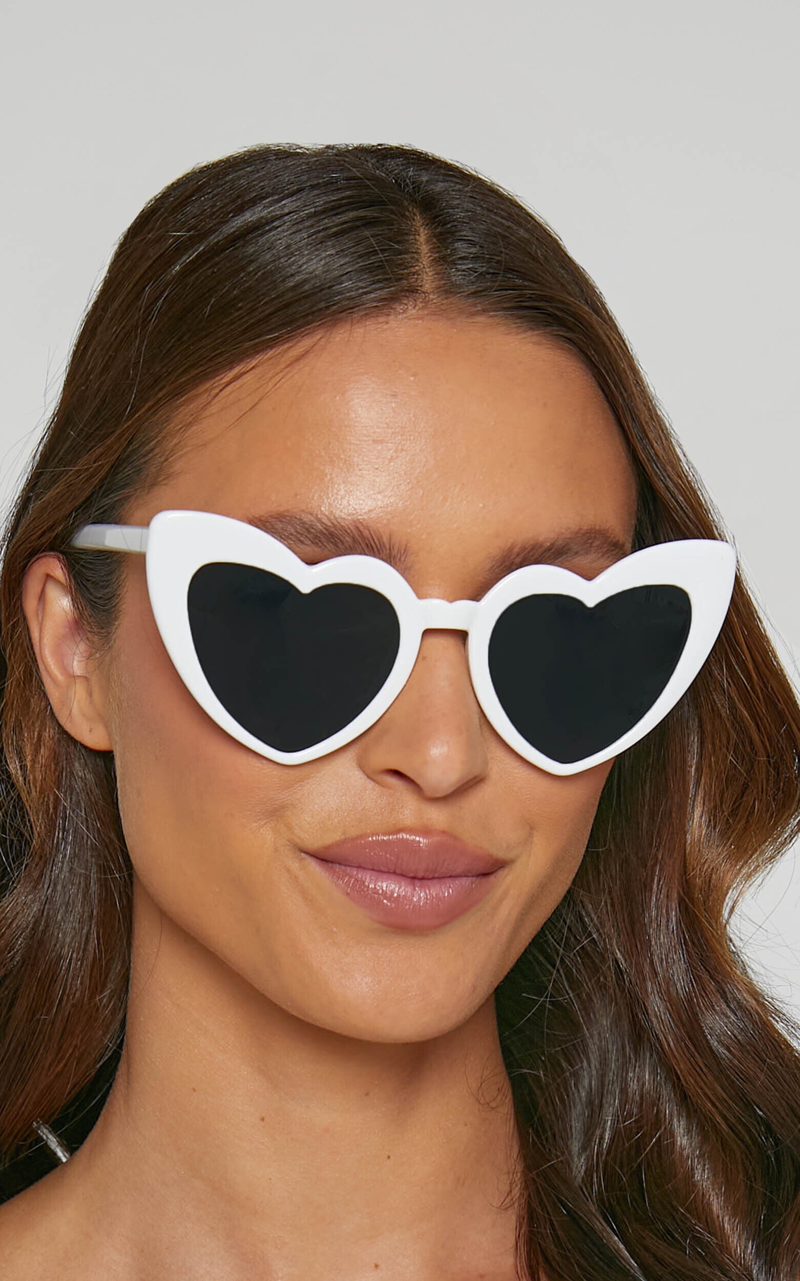Isobel Heart Sunglasses in White