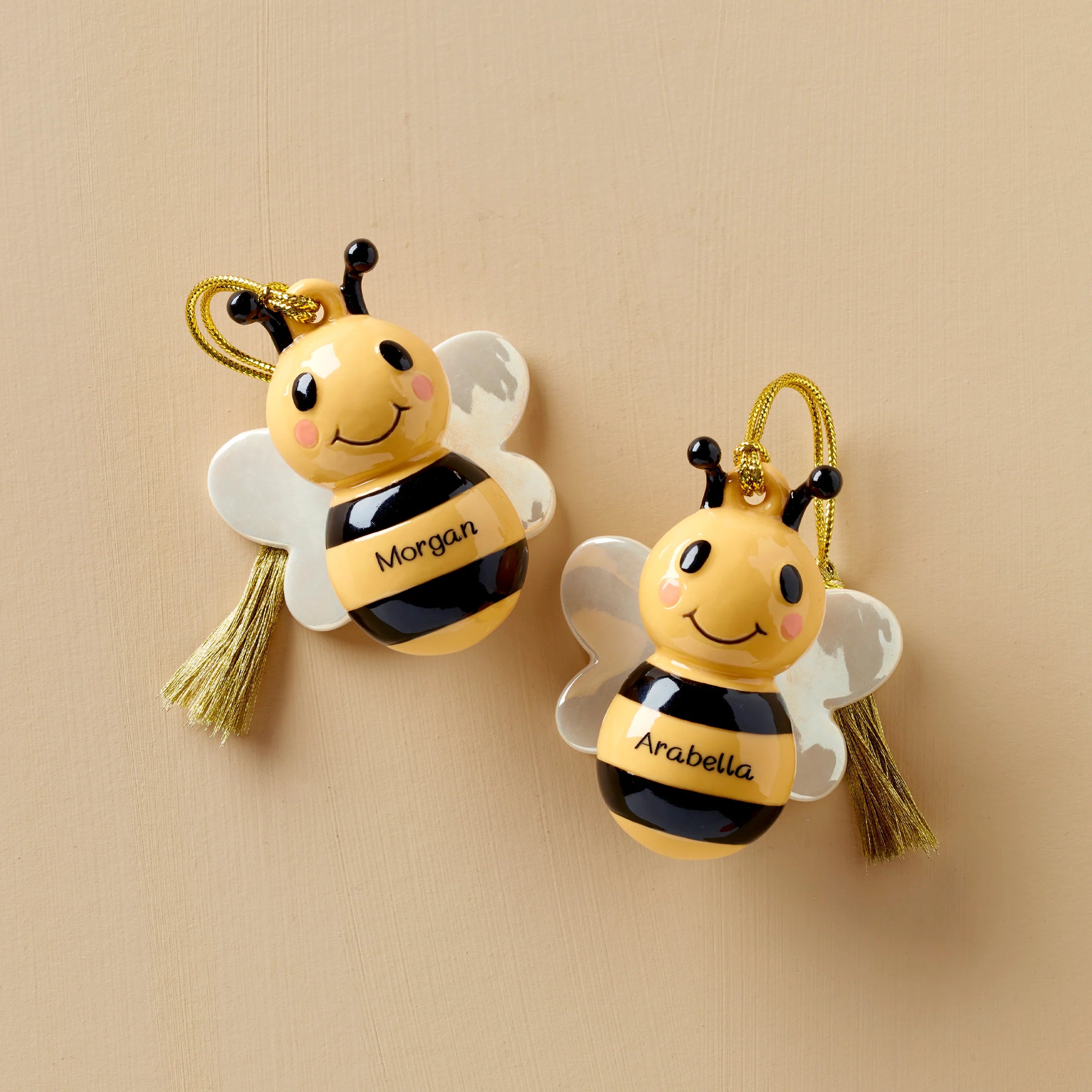 Personalized Forever Friends Bees 2-Piece Ornament