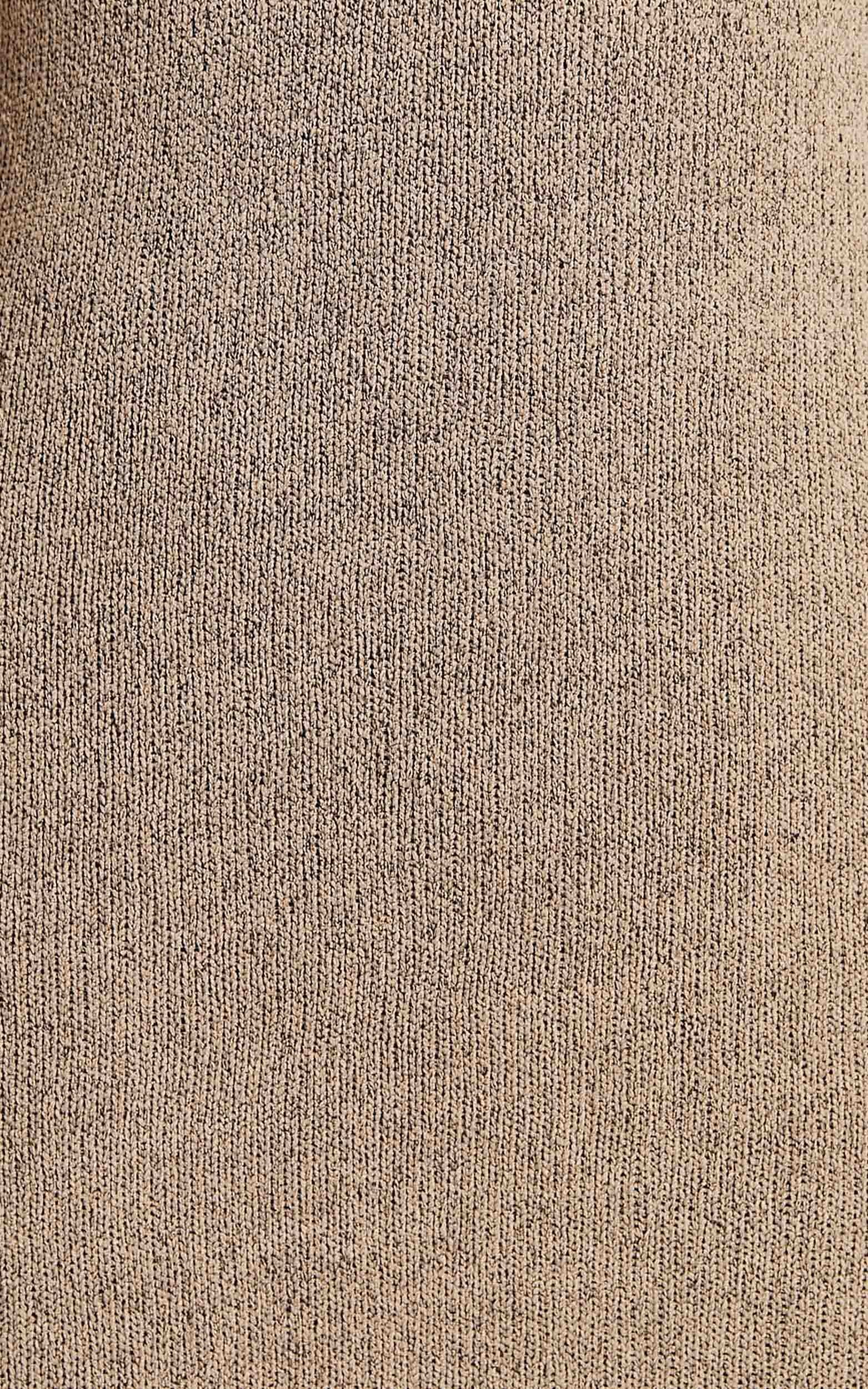 Jessie Midi Dress - Knitted Strappy Scoop Neck Slip Dress in Mushroom