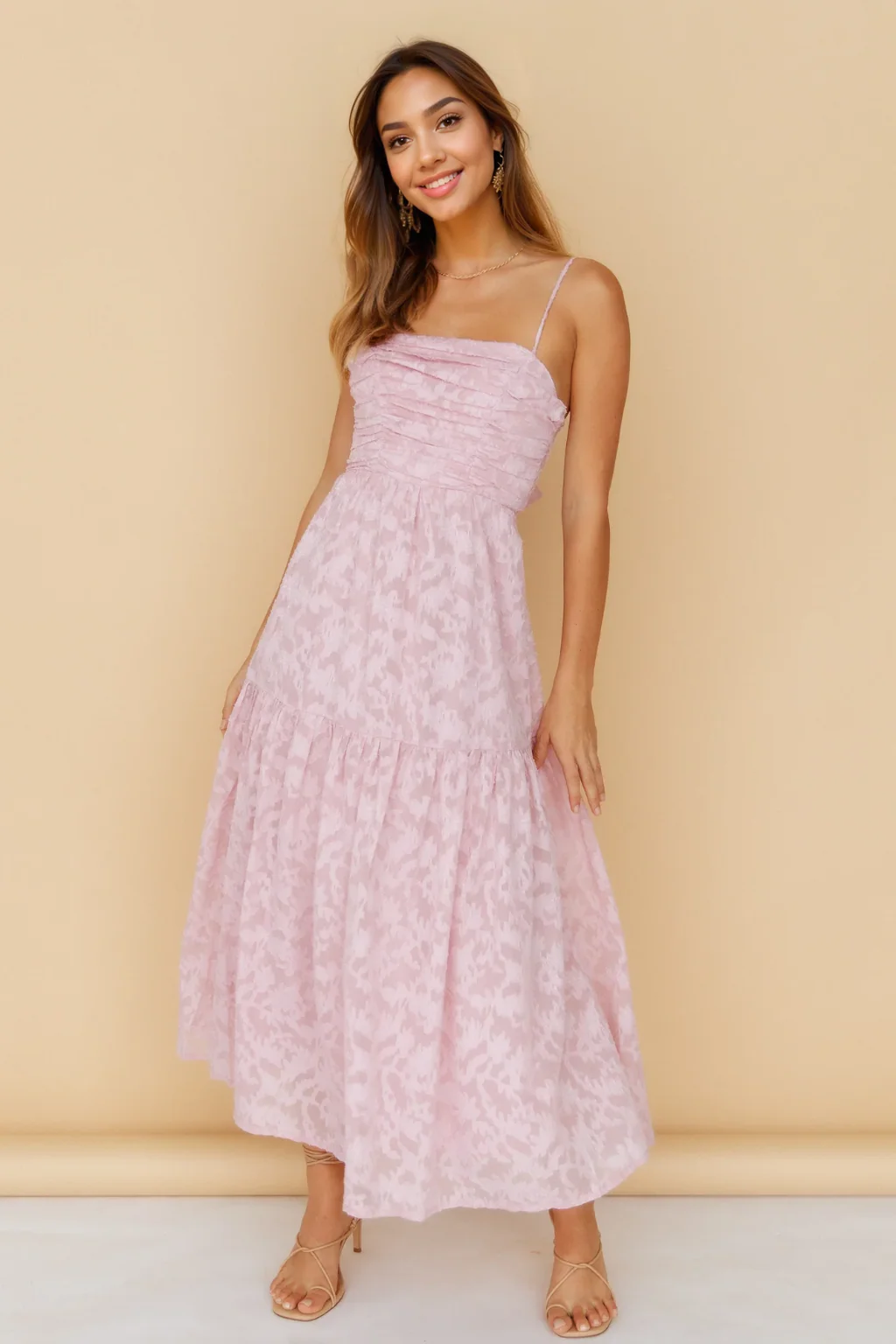 Fairy Queen Midi Dress Blush