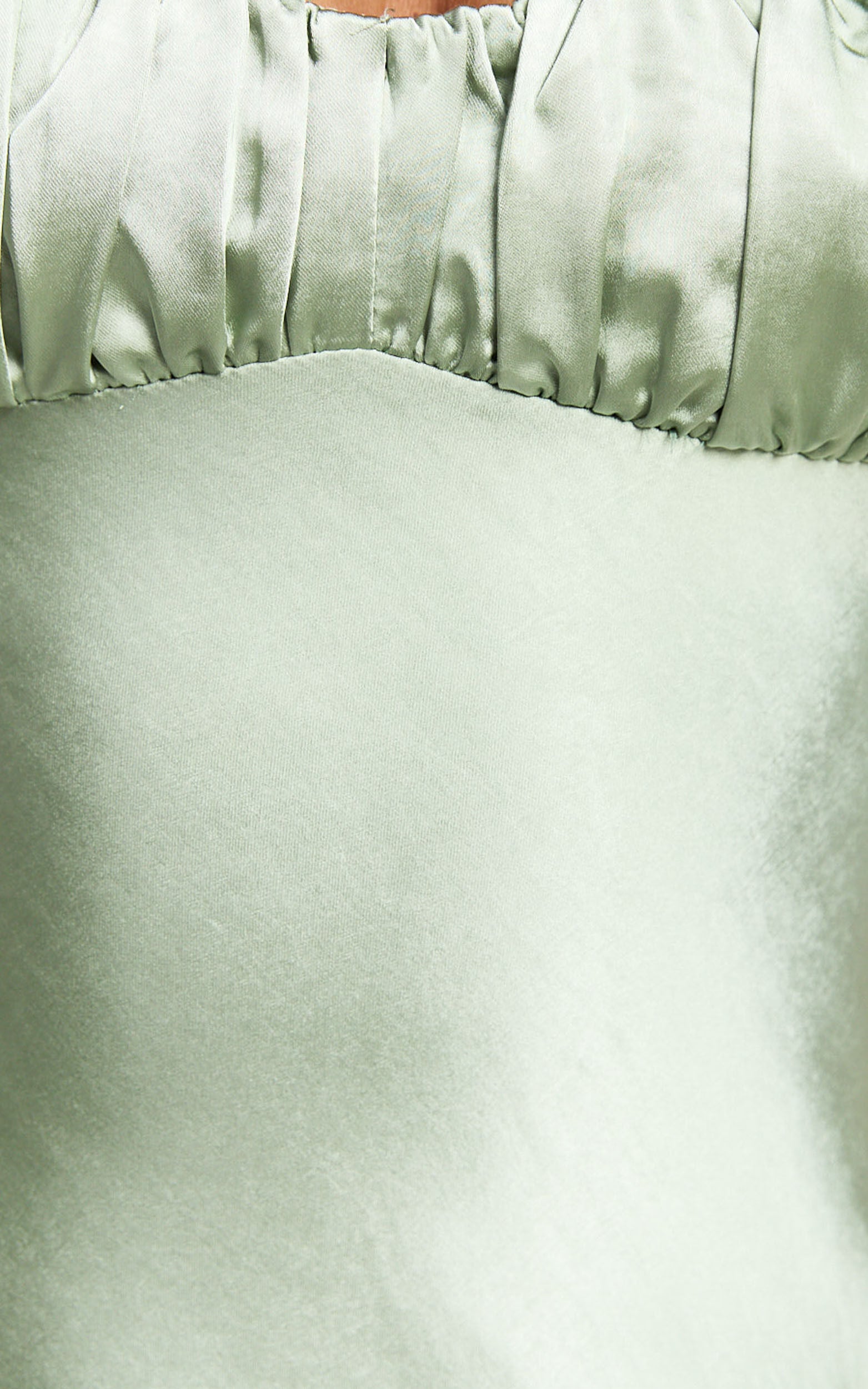 Jonalyn Midi Dress - Open Back Detailing Slip Dress in Sage