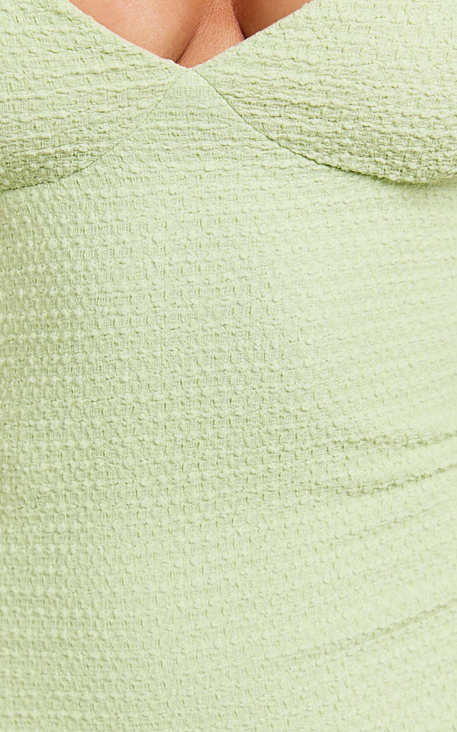 Rhaima Midi Dress - Open Back Strap Detail Dress in Sage