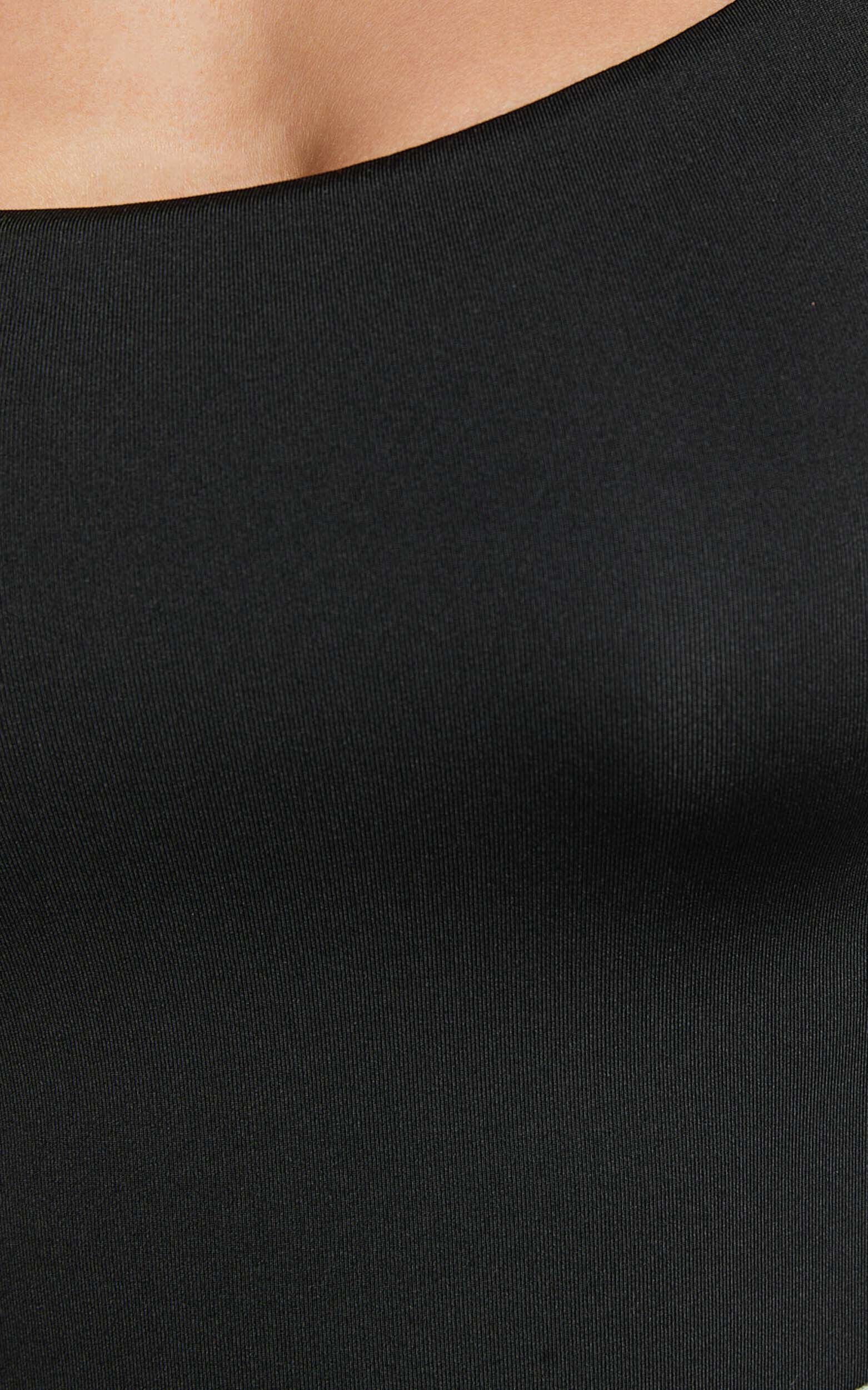 Nerine Bodysuit - Wide Strap Scoop Neck in Black