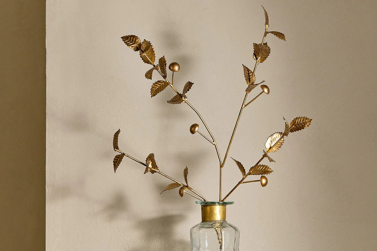 San Stem Foliage - Antique Brass