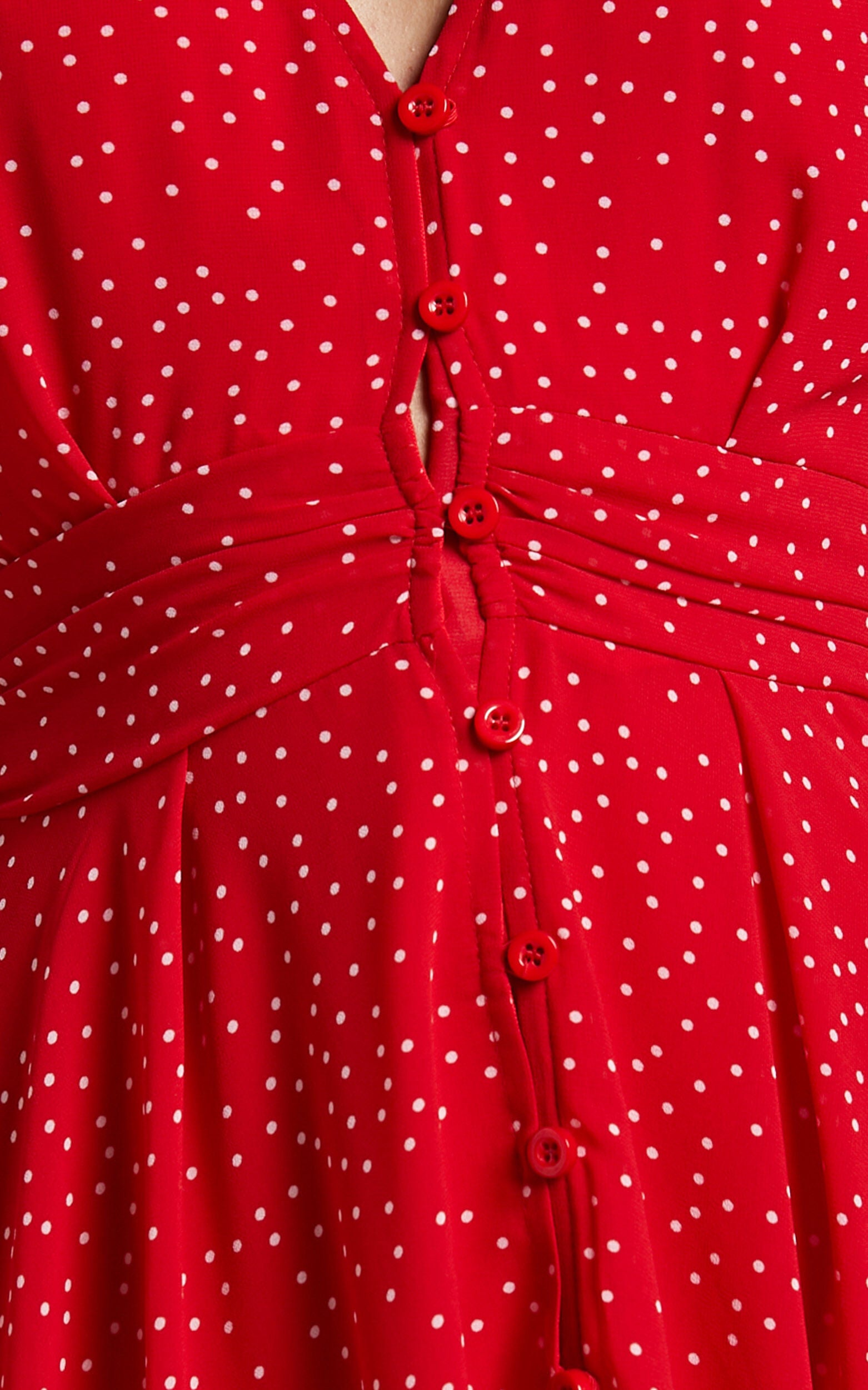 Hey Now Mini Dress - A line Dress in Red Spot