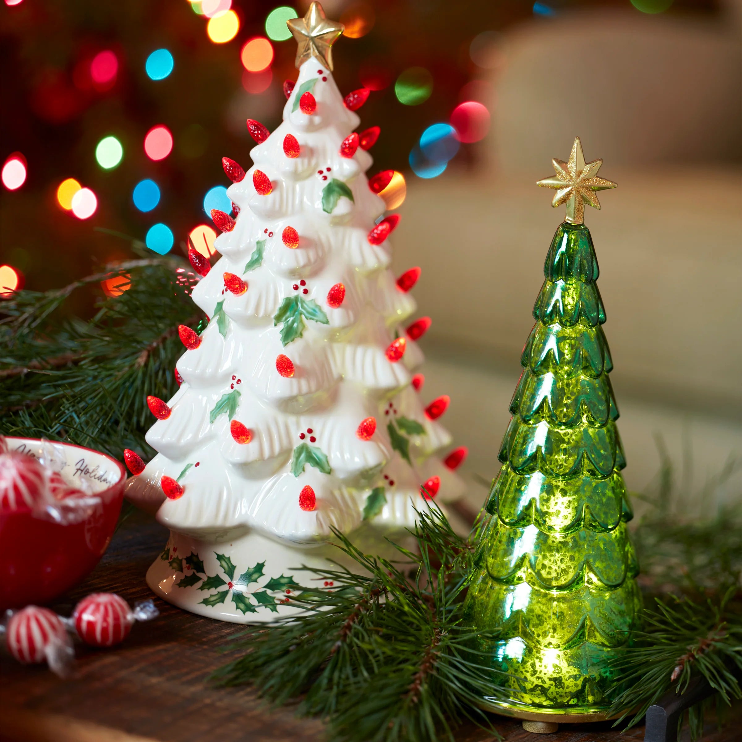 Radiant Light Lit Jewel Tone Tree