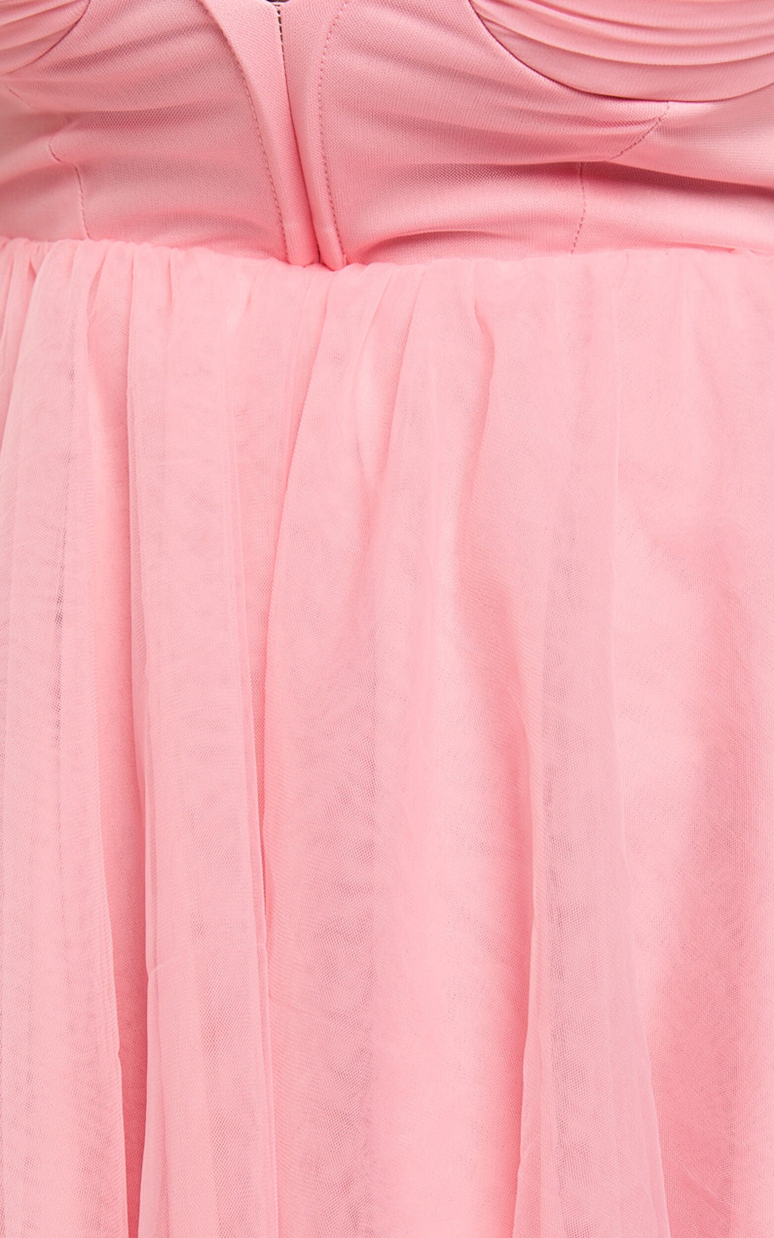 Gwen Mini Dress - Sweetheart Neck Cross Tie Back  Shift Dress in Pink