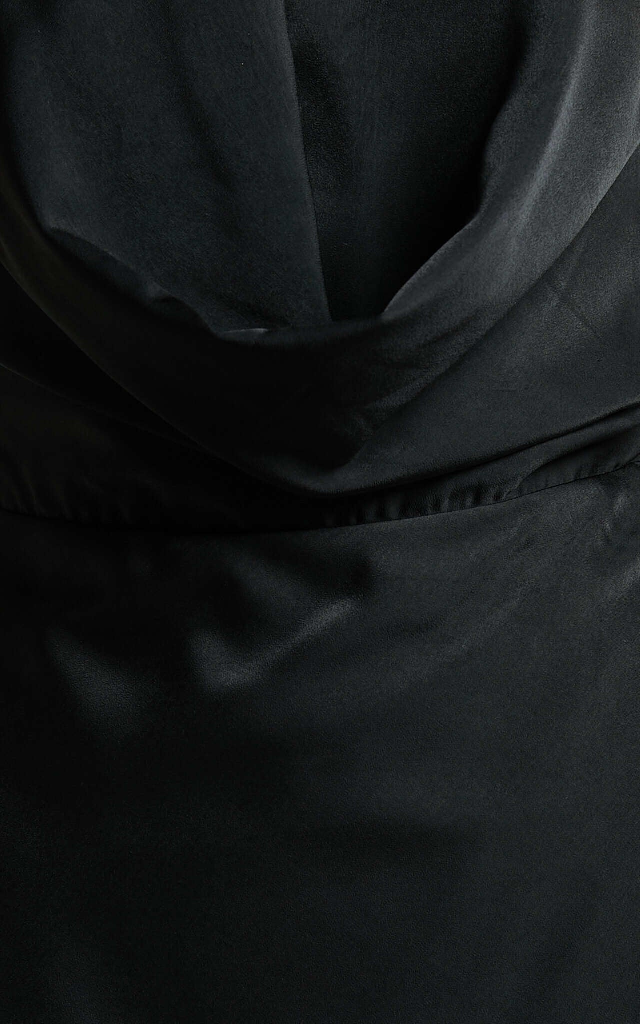 Helen Maxi Dress - Cowl Neck Slip in Black