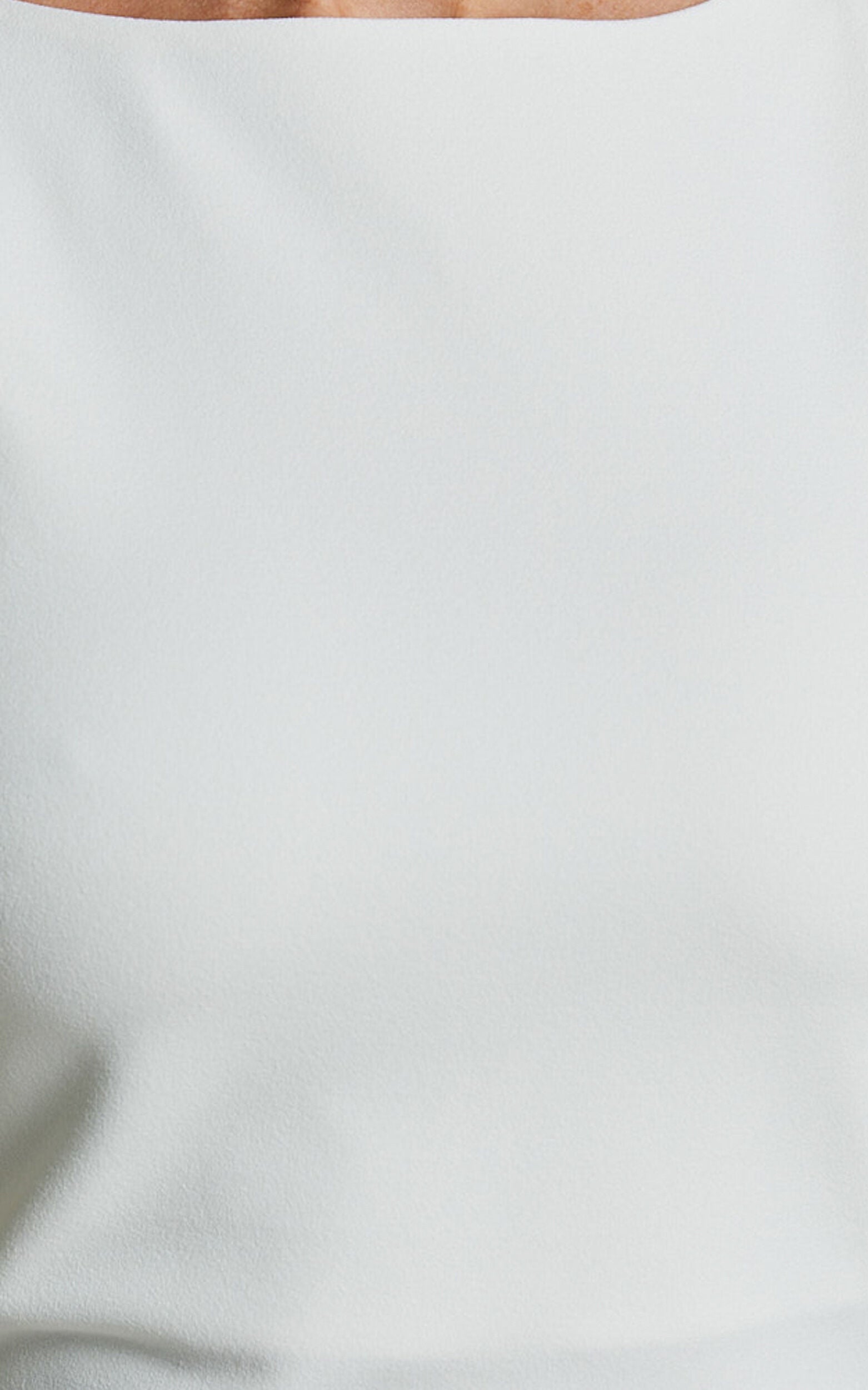 Indi Maxi Dress - Boat Neck Bodycon Dress in White