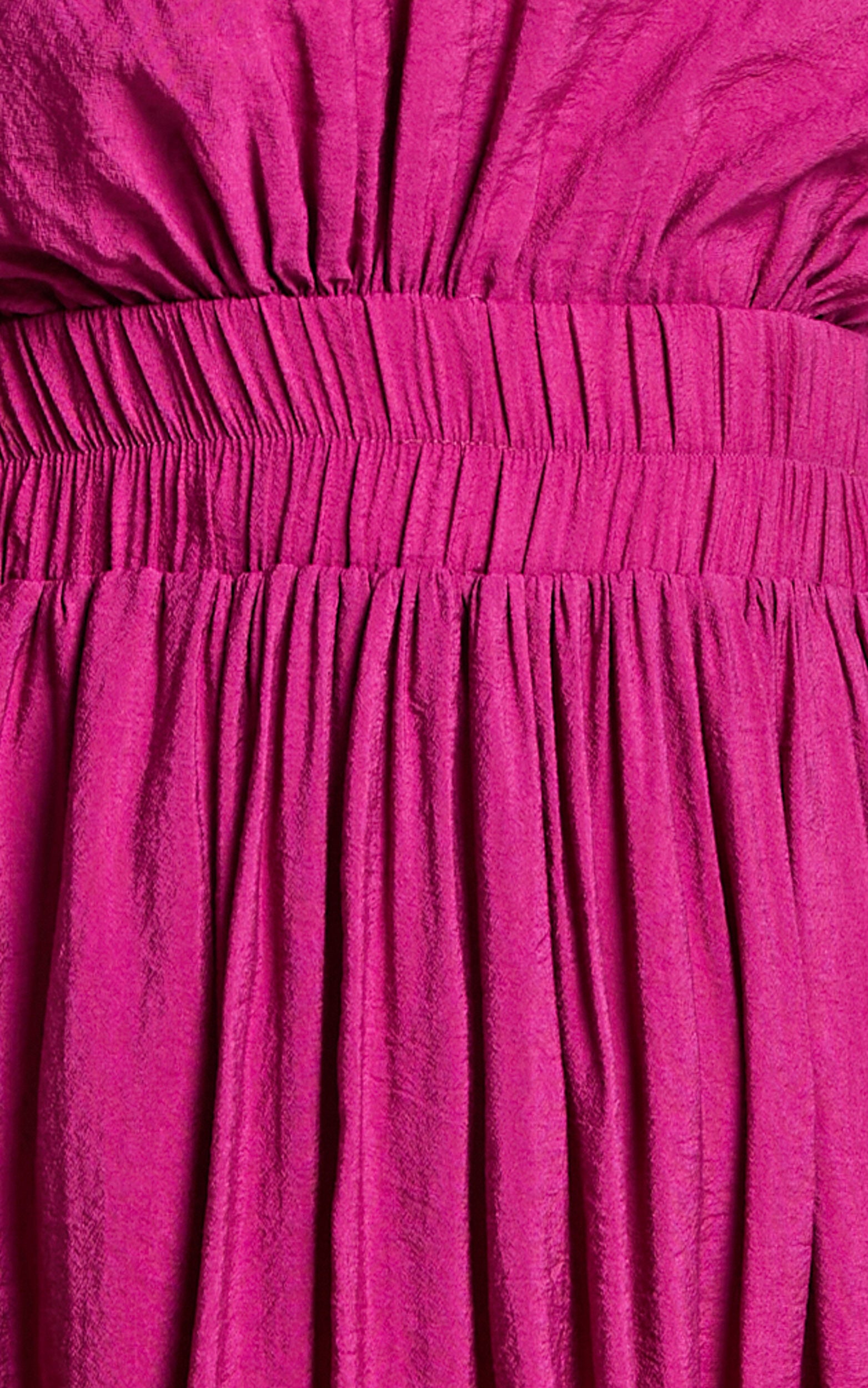 Lleve Midi Dress - One Shoulder Empire Waist Dress in Grape