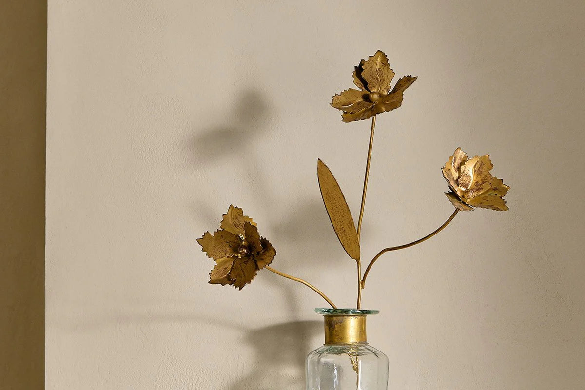 San Stem Floral - Antique Brass