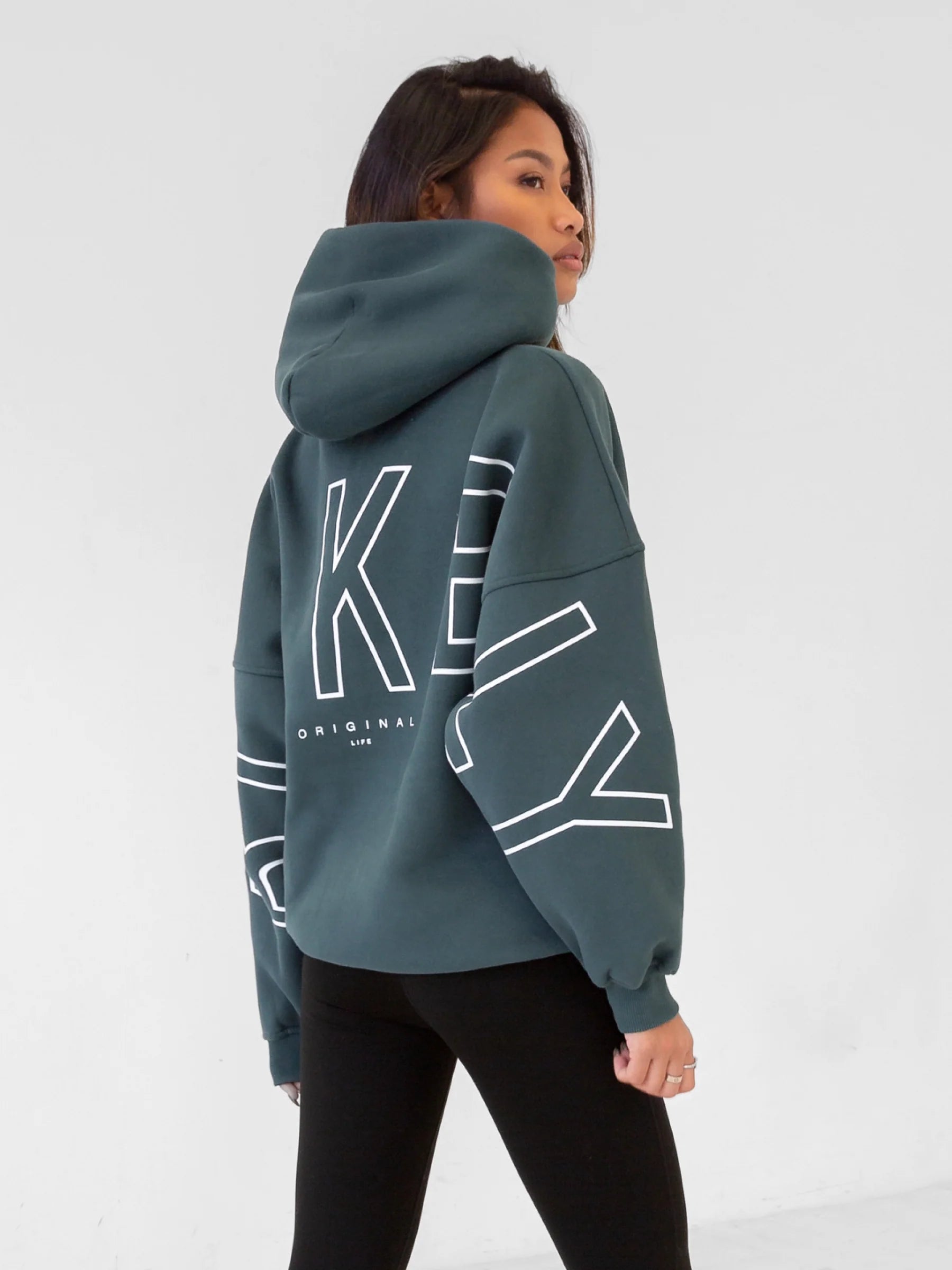 Outline Isabel Oversized Hoodie - Teal Green