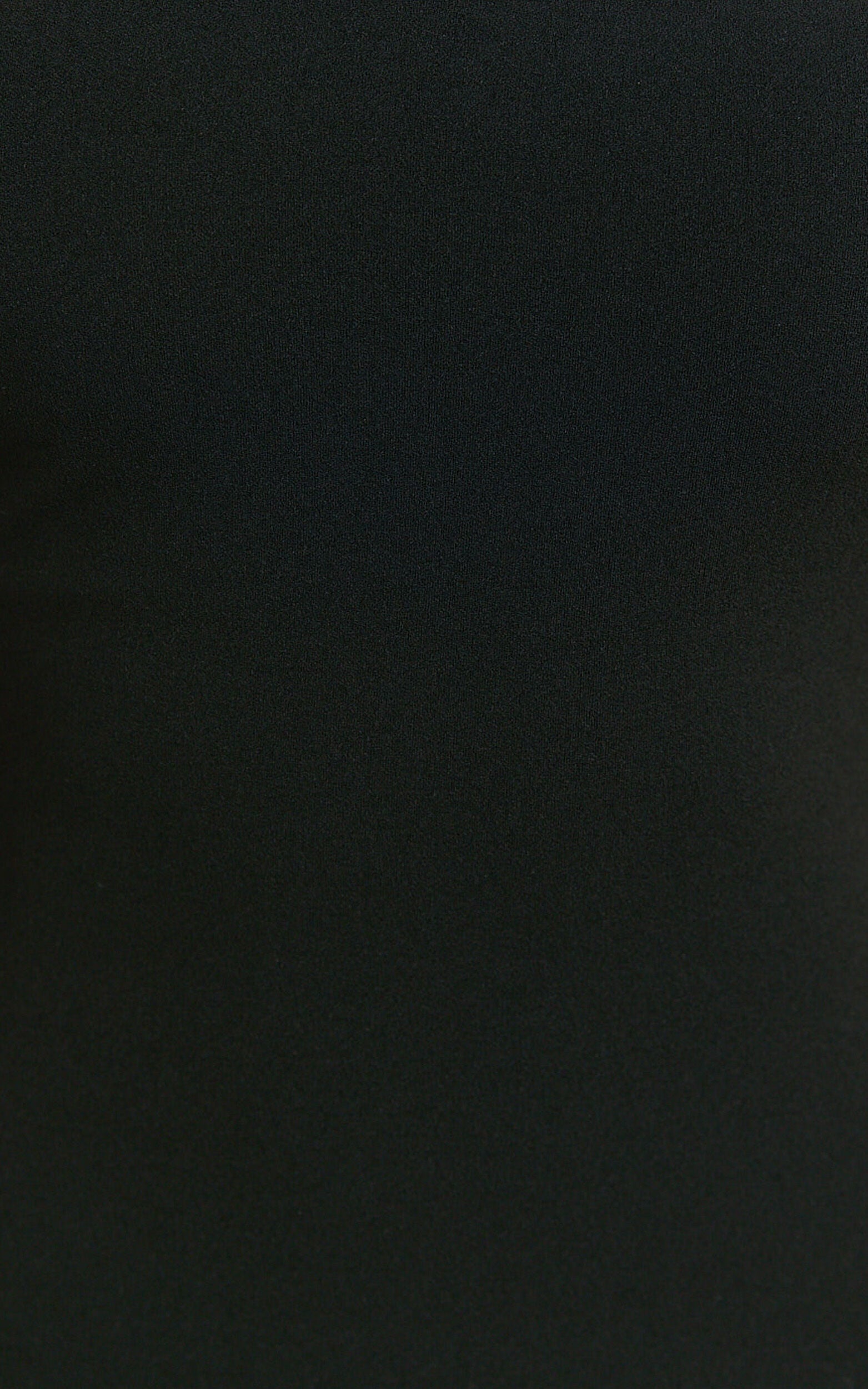 Raquel Midi Dress - Off The Shoulder Contrast Neck Detialing Dress in Black