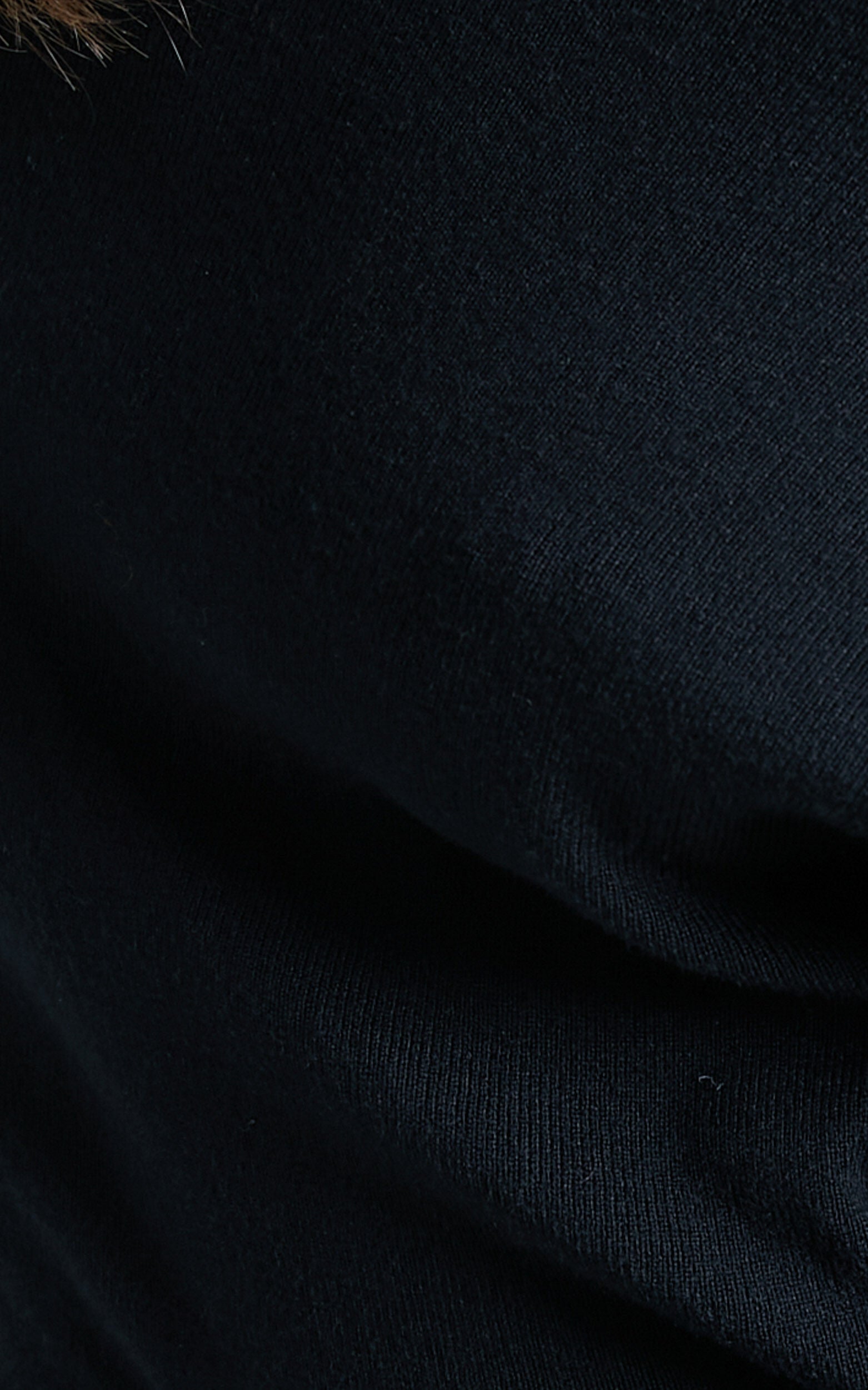 Kamille Top - Asymmetric Side Shoulder Knit Top in Black