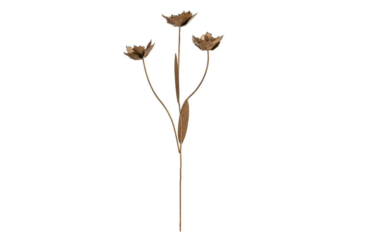 San Stem Floral - Antique Brass