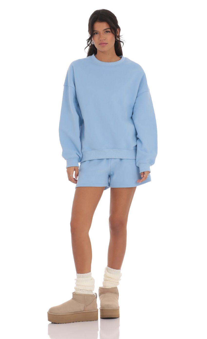 Fleece Jumper in Sky Blue