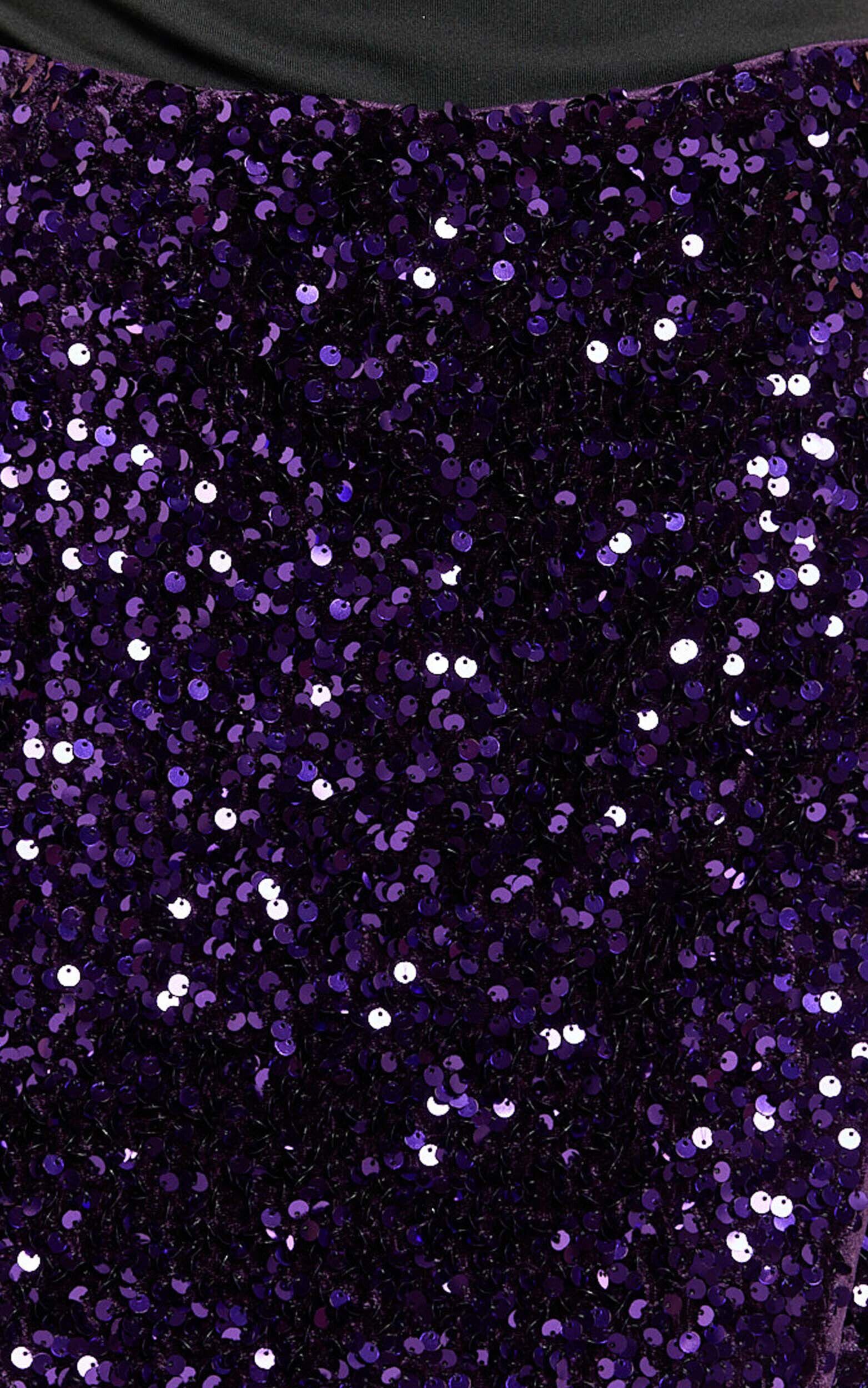 Gabriella Skort- Wrap Front Sequin Skort in Purple