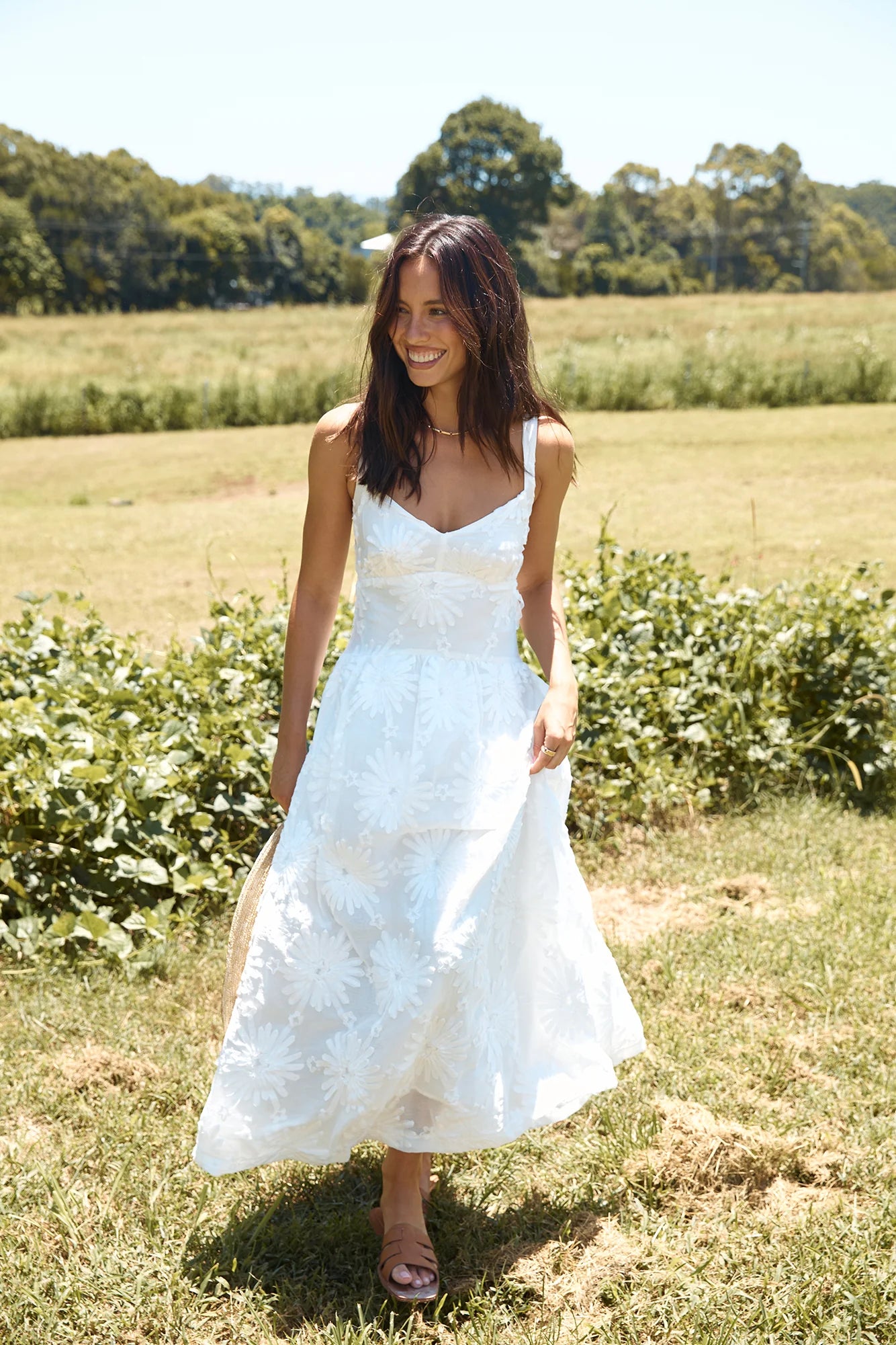 Porcelain Princess Maxi Dress White