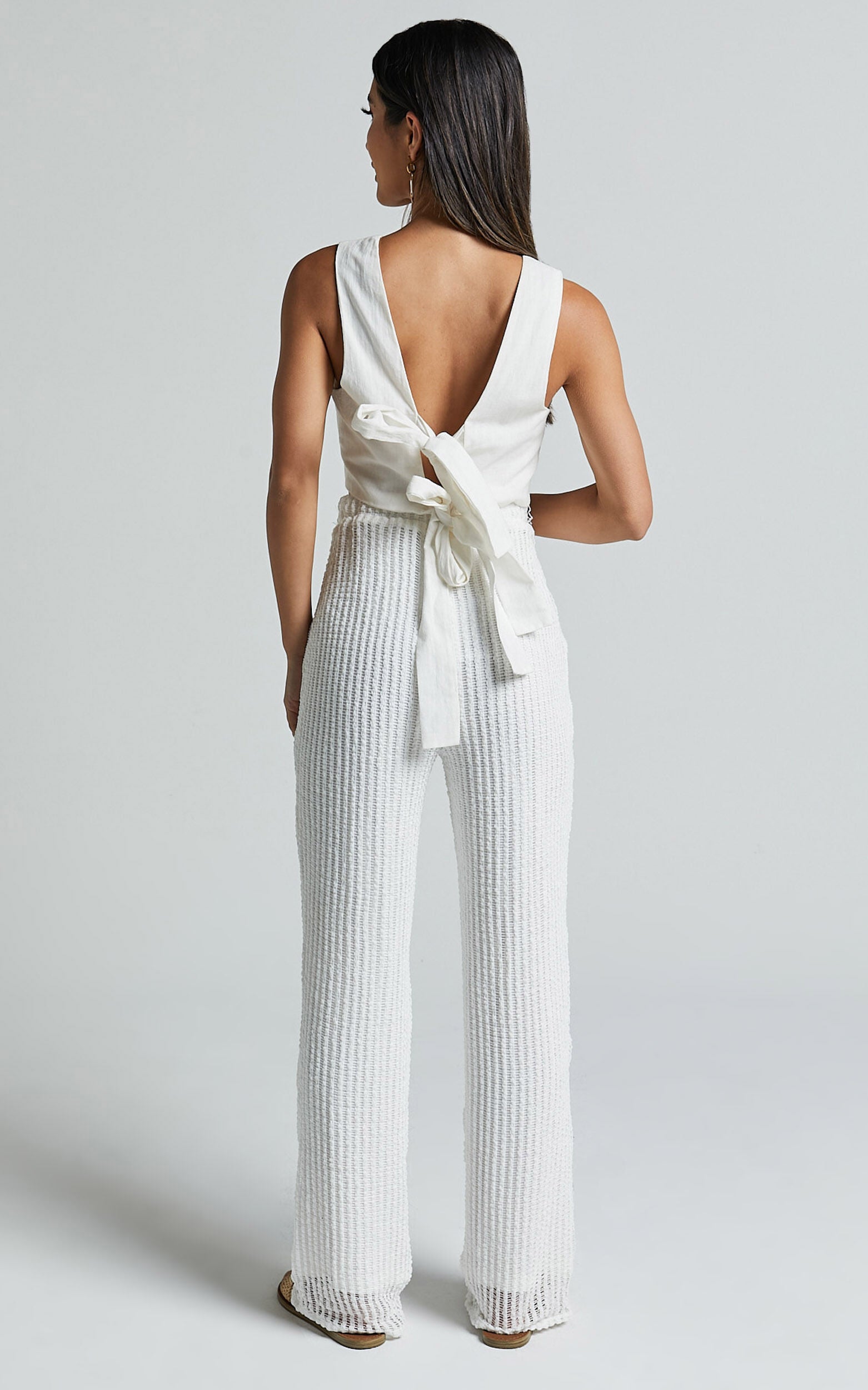 Rowland Pants - Wide Leg in White