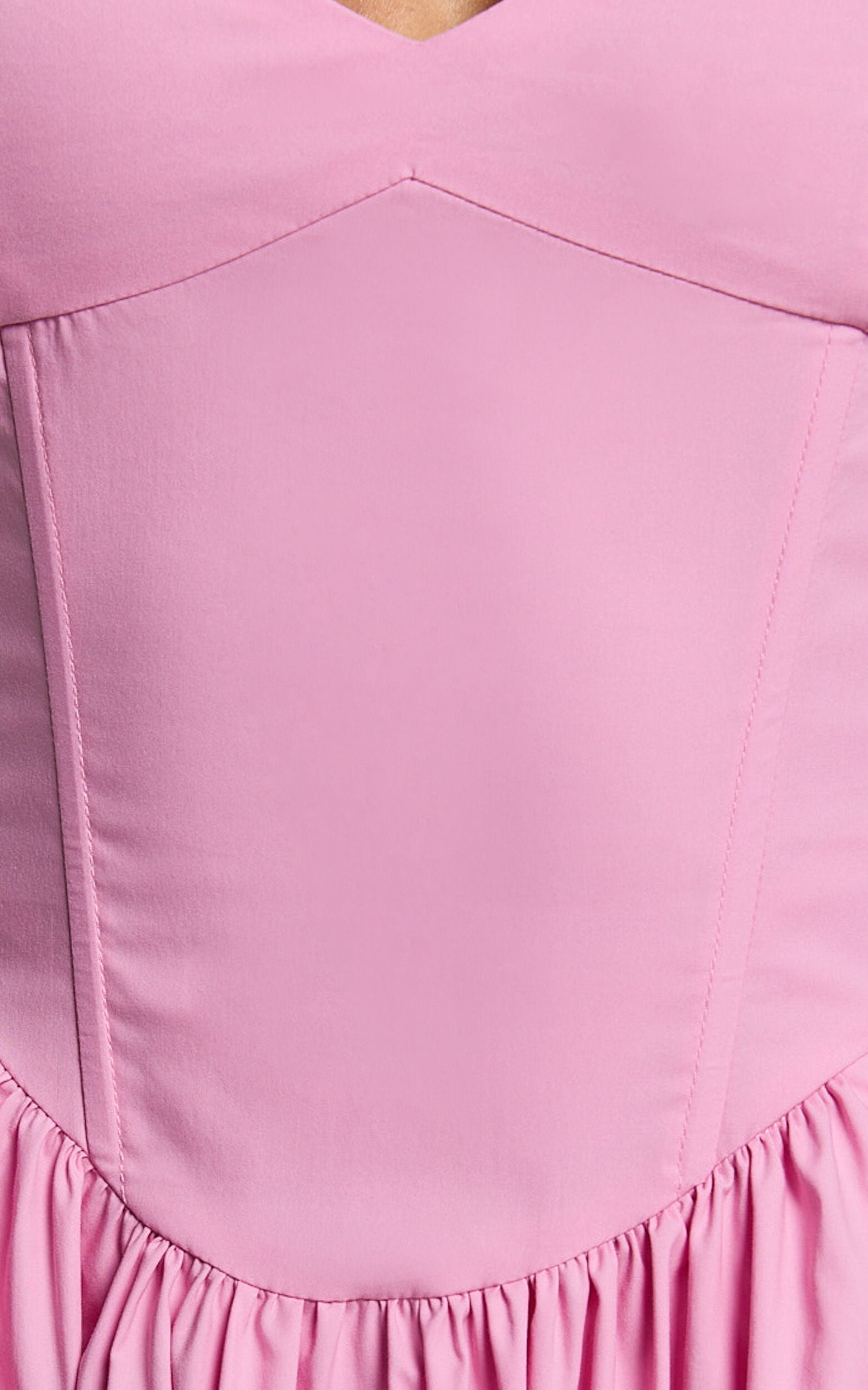 Holly Midi Dress - Corset Lace Up Dress with Split in Musk Pink