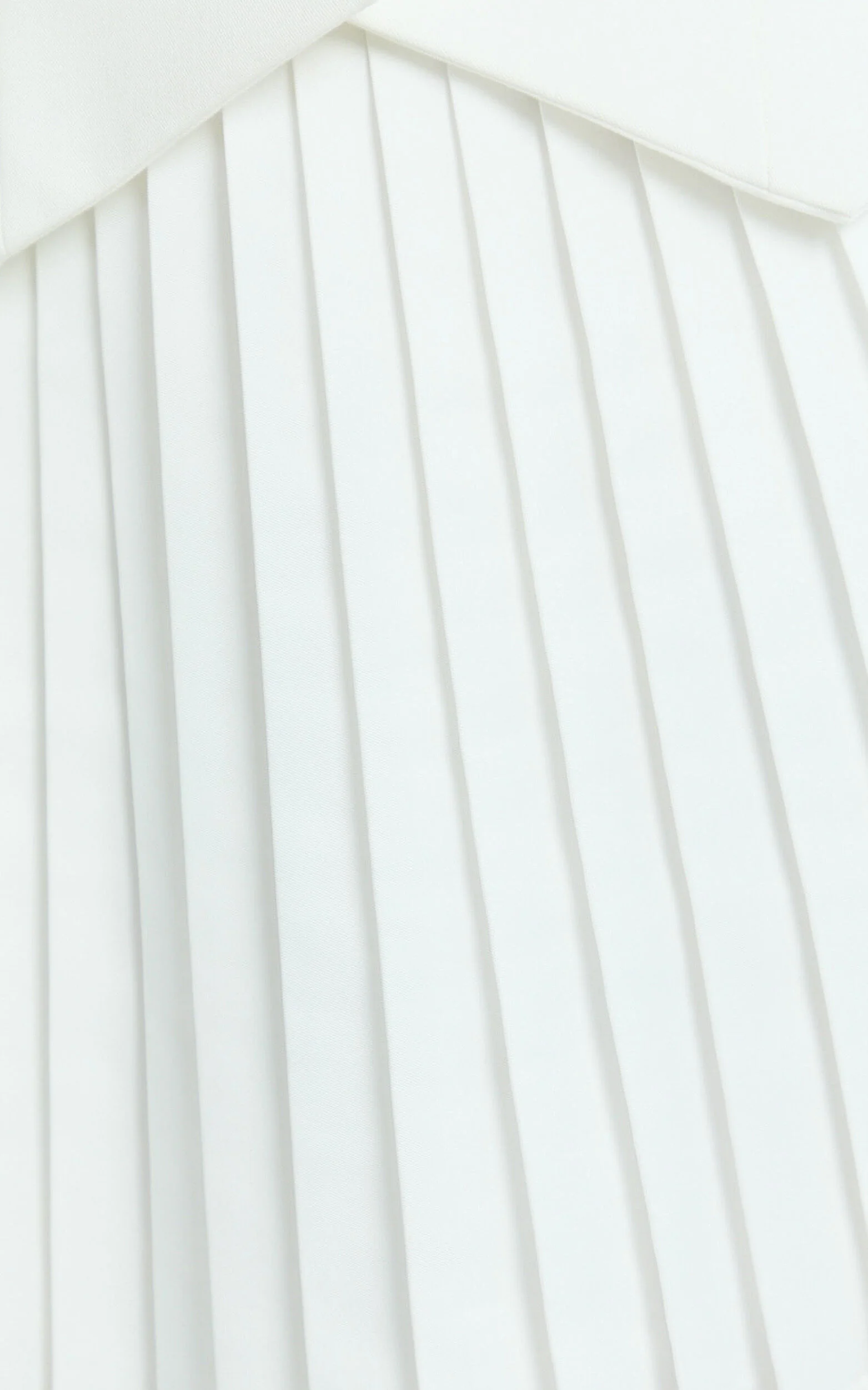 Carrie Mini Skirt - Pleated A Line Skirt in Off White