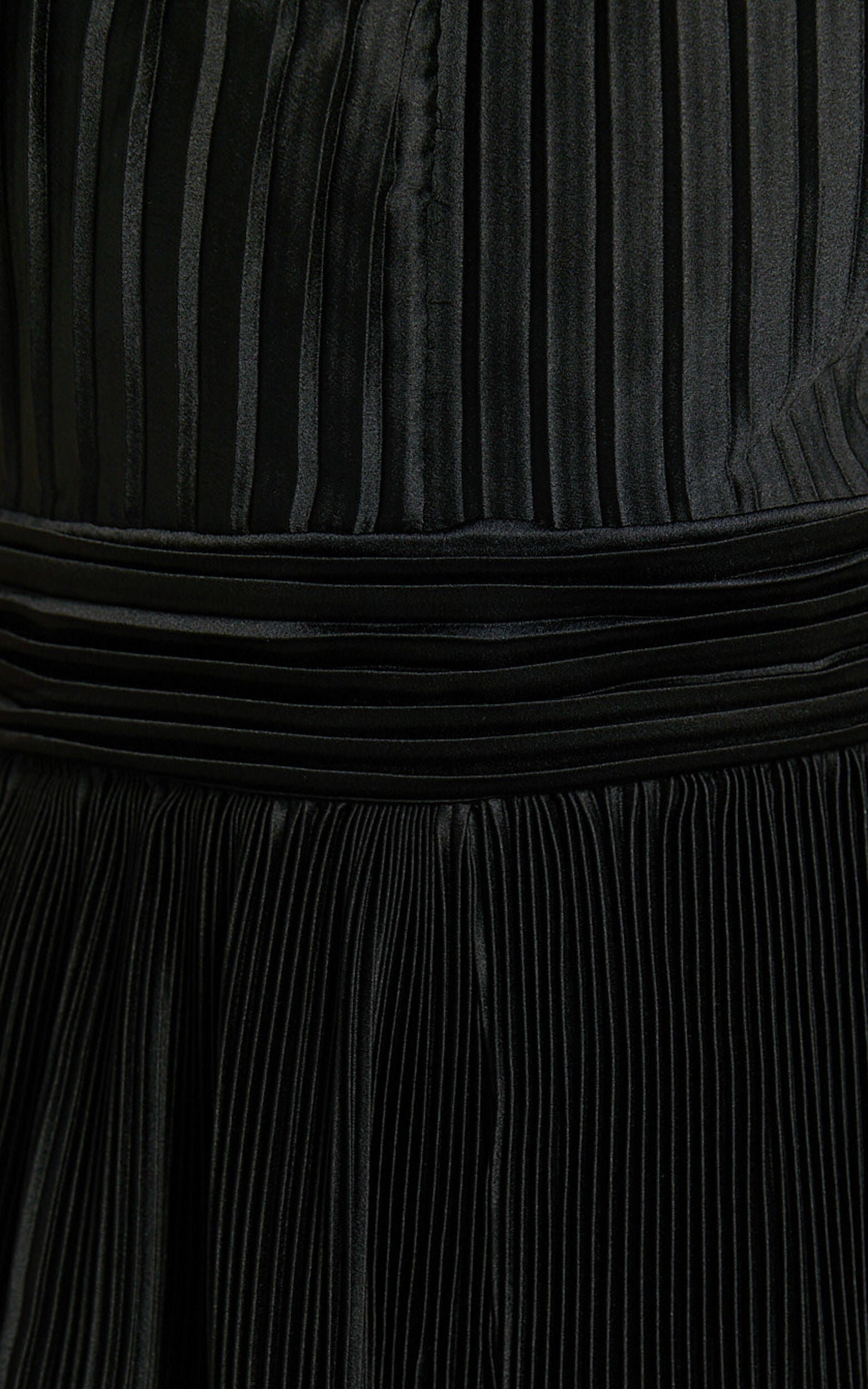 Paris Jumpsuit - Plisse Halter Neck Wide Leg Jumpsuit in Black