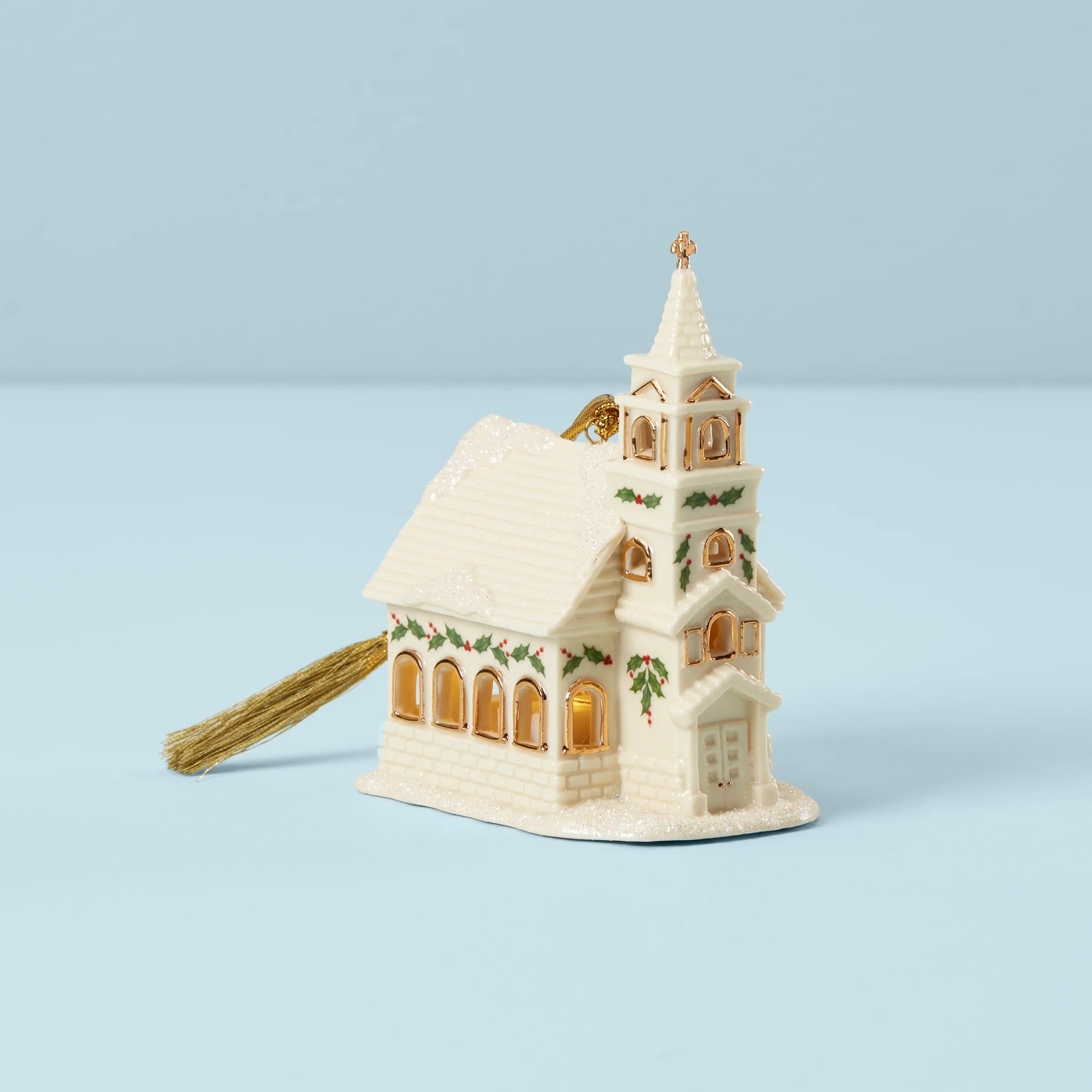 Christmas Village Church? Lighted Ornament
