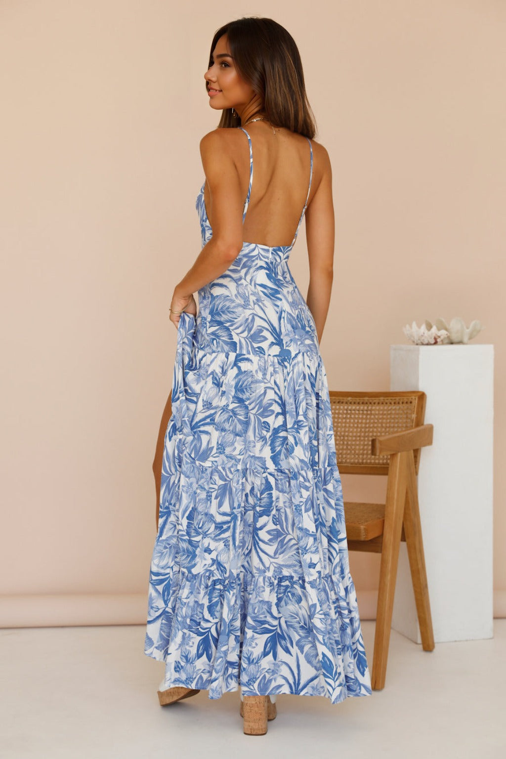 SEVEN WONDERS Kiah Maxi Dress Blue Floral