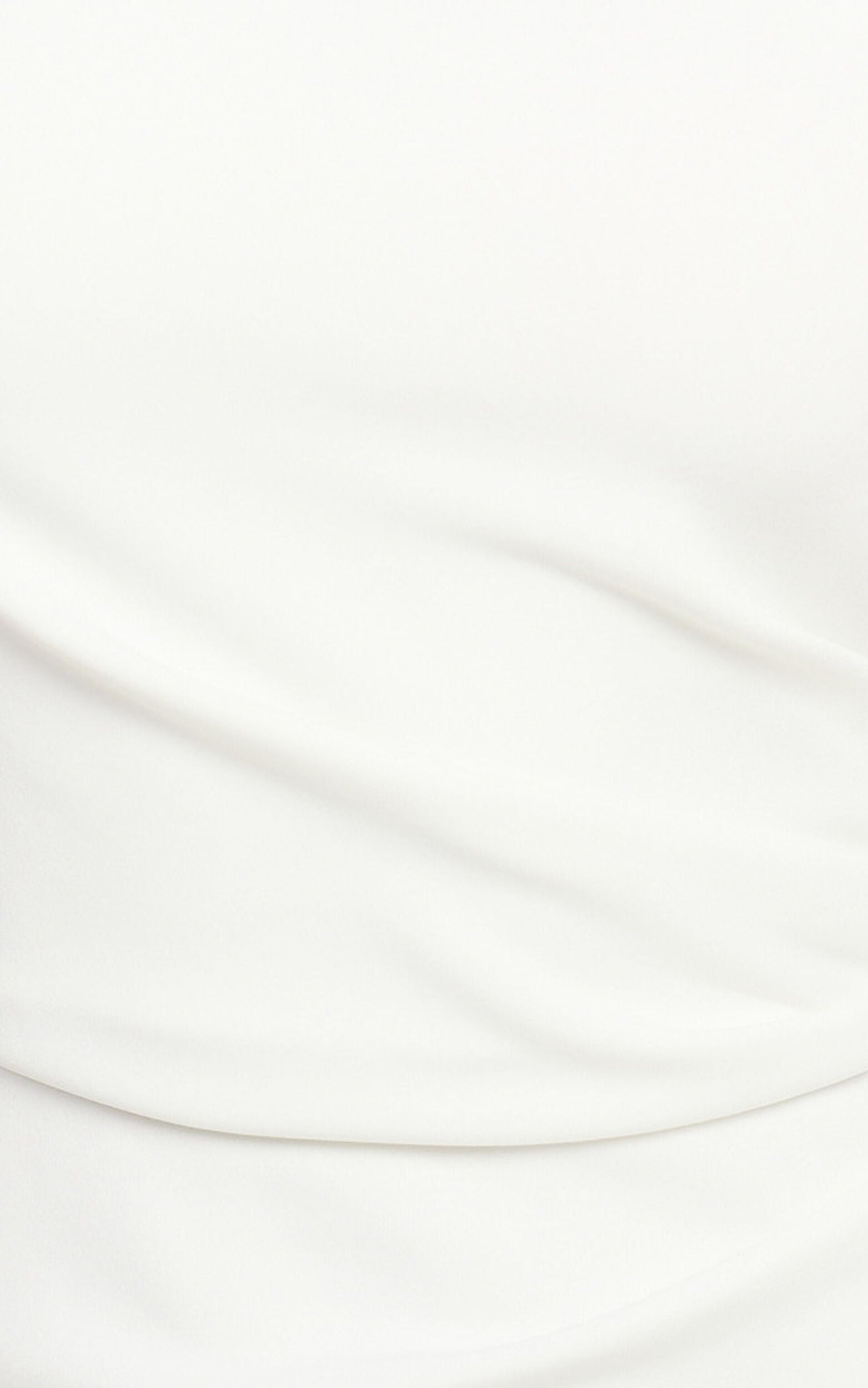 Rubie Mini Dress - High Neck Asymmetrical One Shoulder Dress in Off White