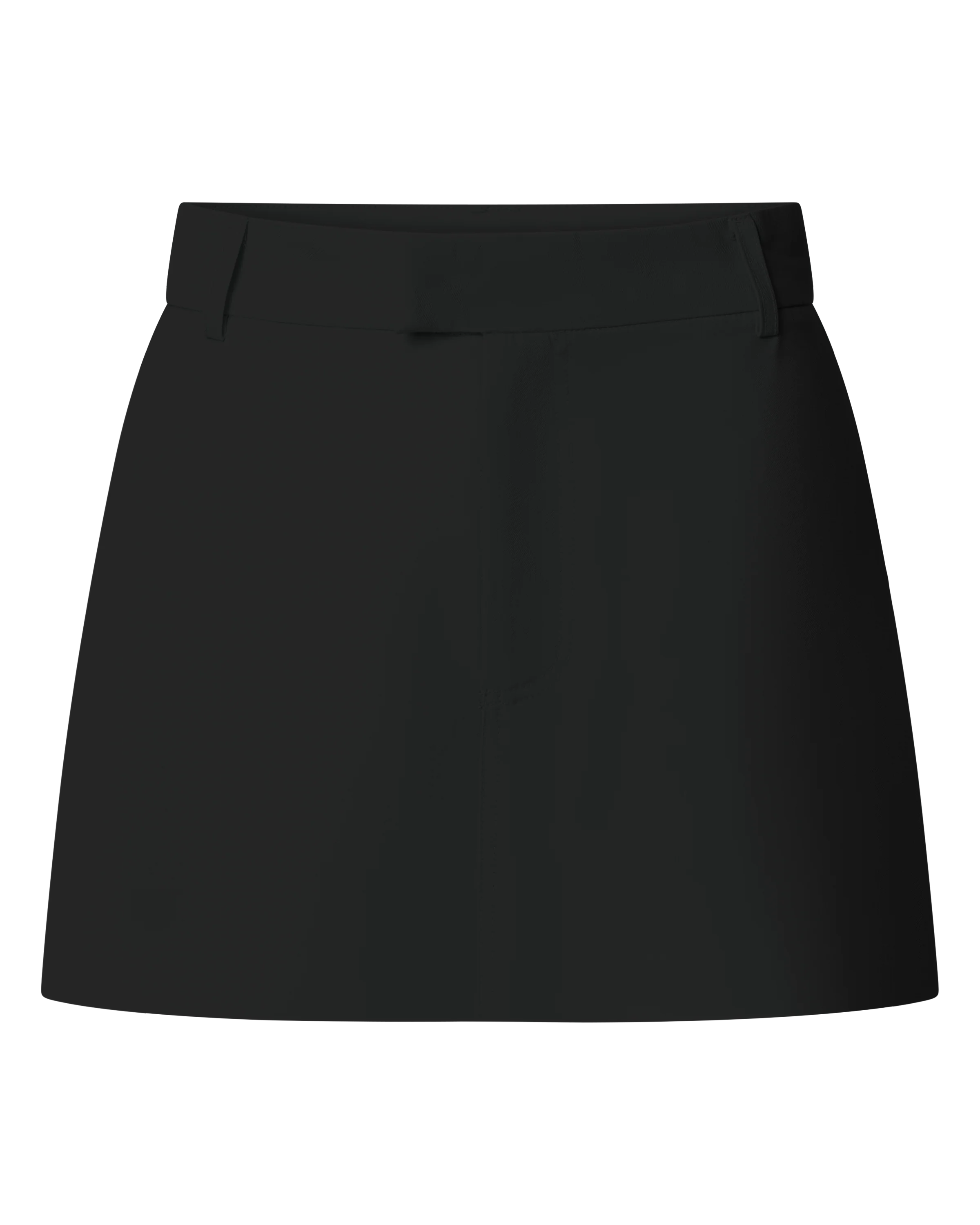 Desi Mini Skirt - Tailored Mid Waisted Skirt in Black