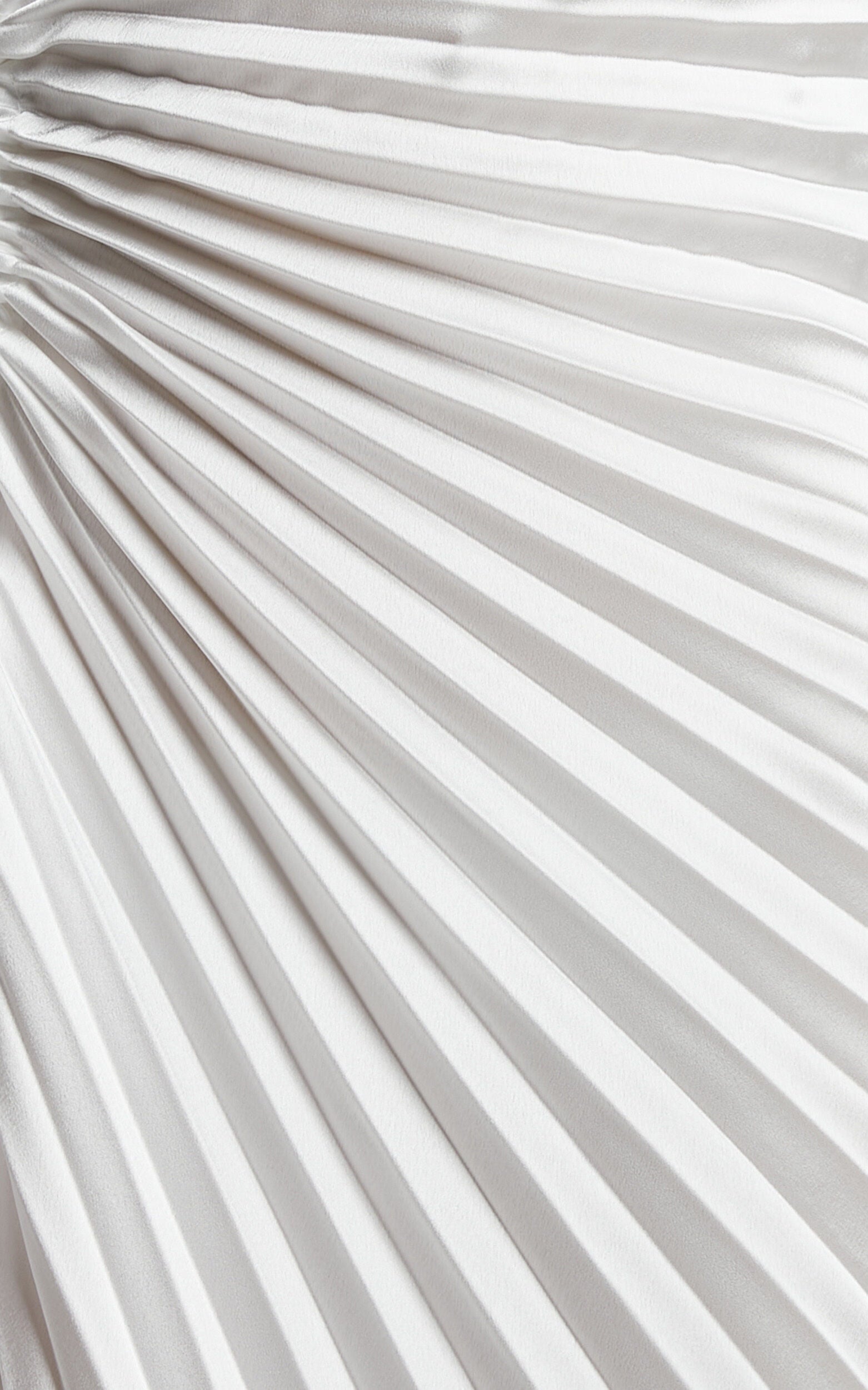 Kitsune Maxi Dress - One Shoulder Cut Out Dress in White