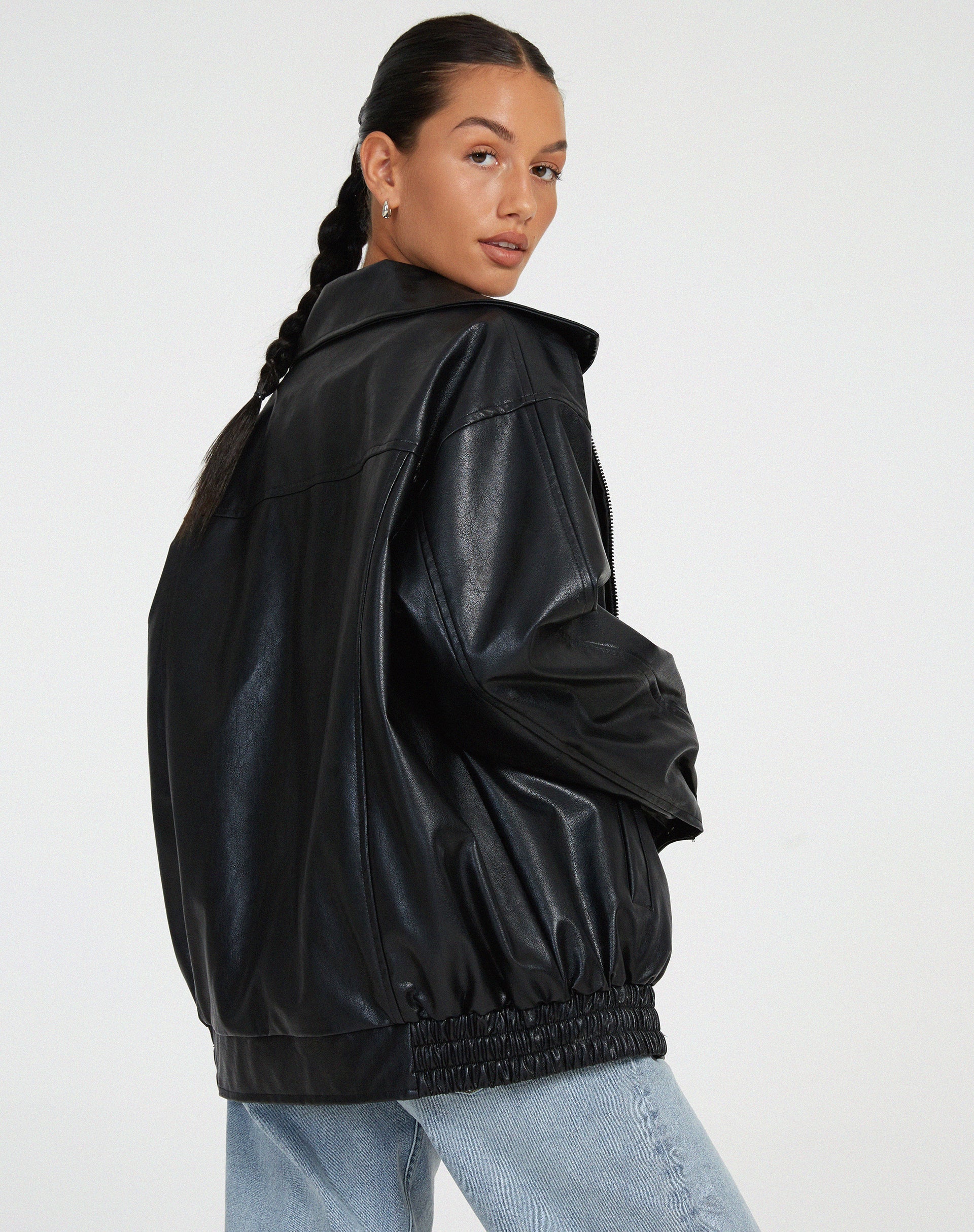 Cavita Jacket in Pu Black