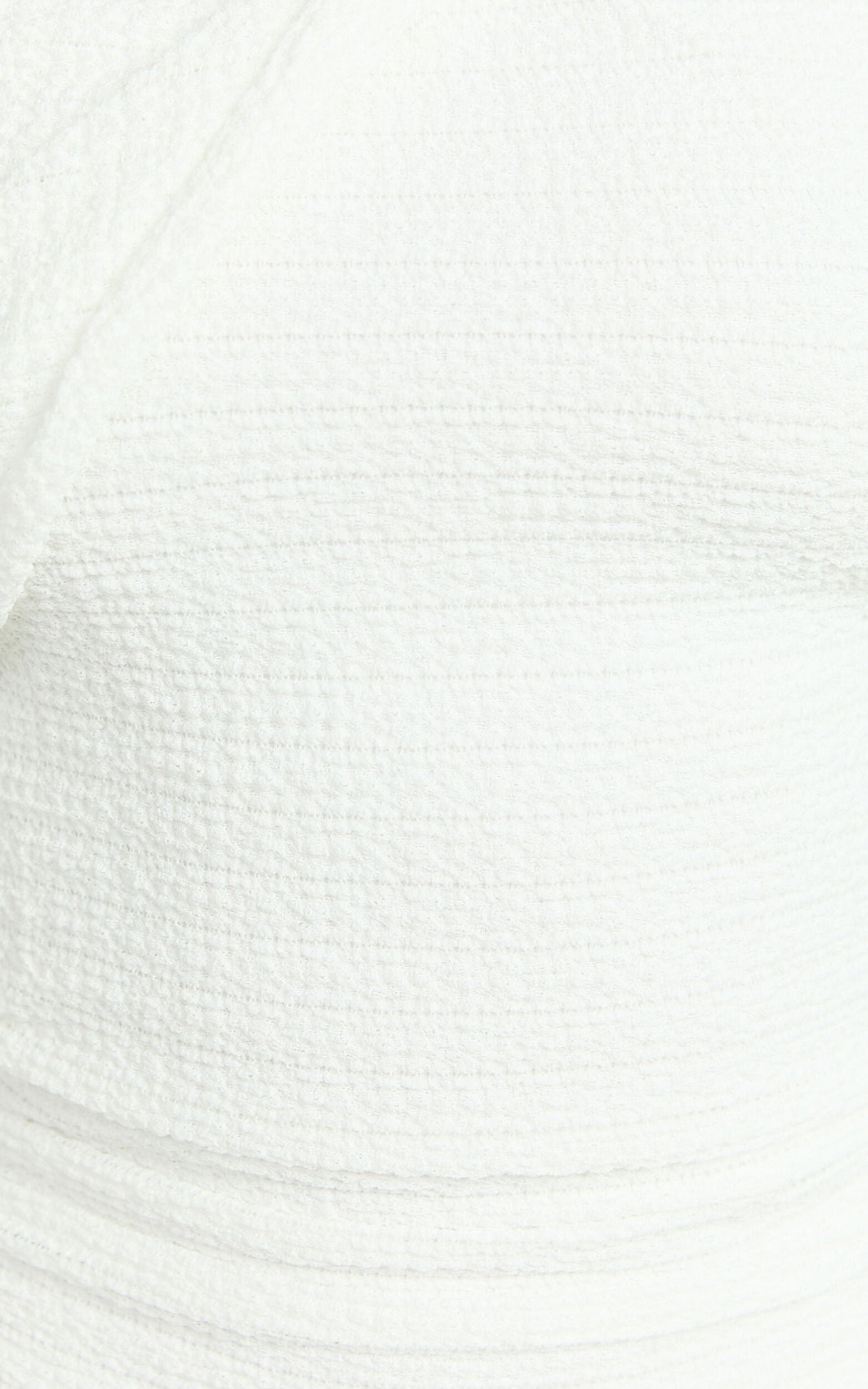 Lexie Midi Dress - Shoulder Twist Ruched Side Split Dress in Ivory