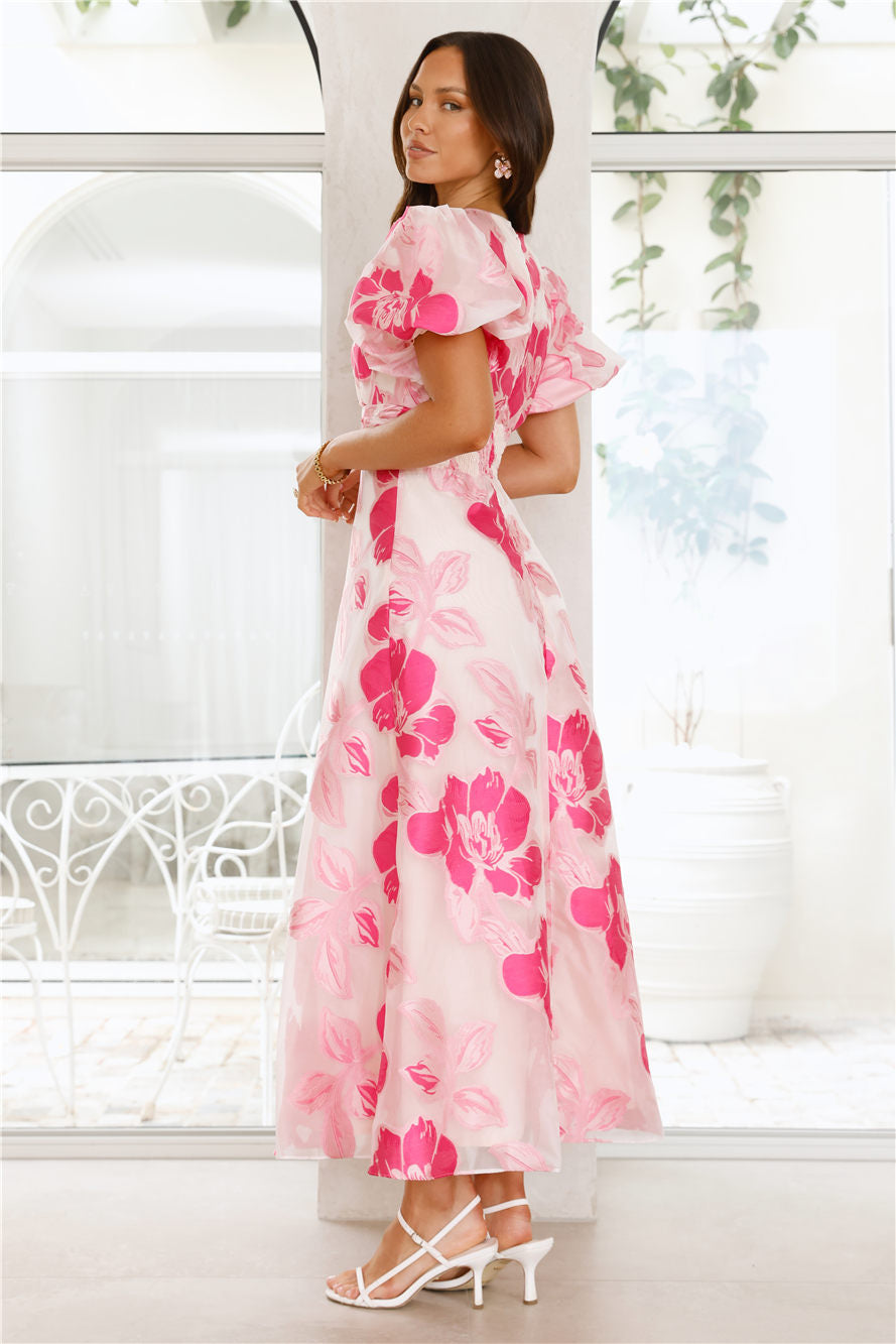 Electric Rose Maxi Dress Pink