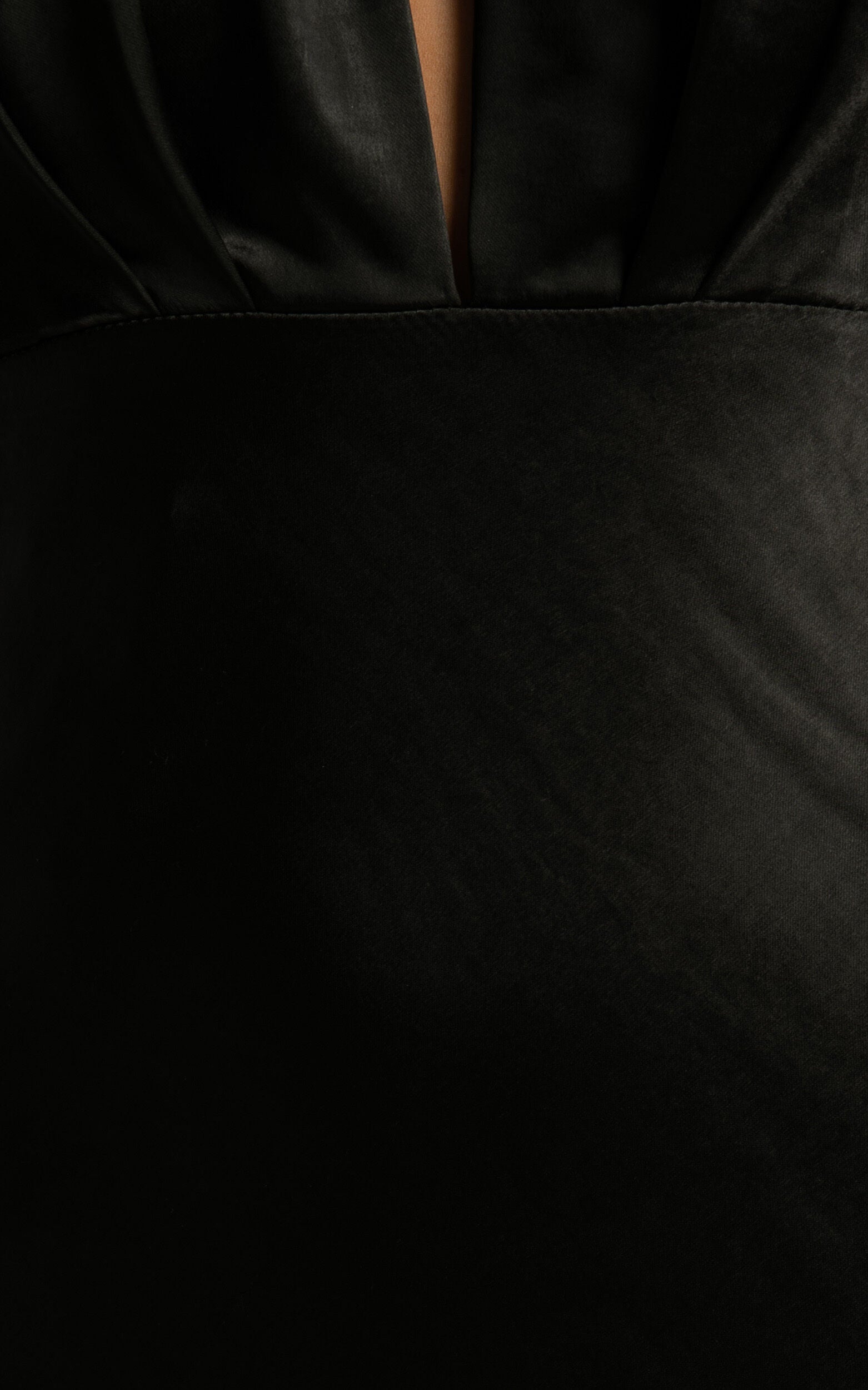 Aiyana Midi Dress - Halter Neck Satin Dress in Black