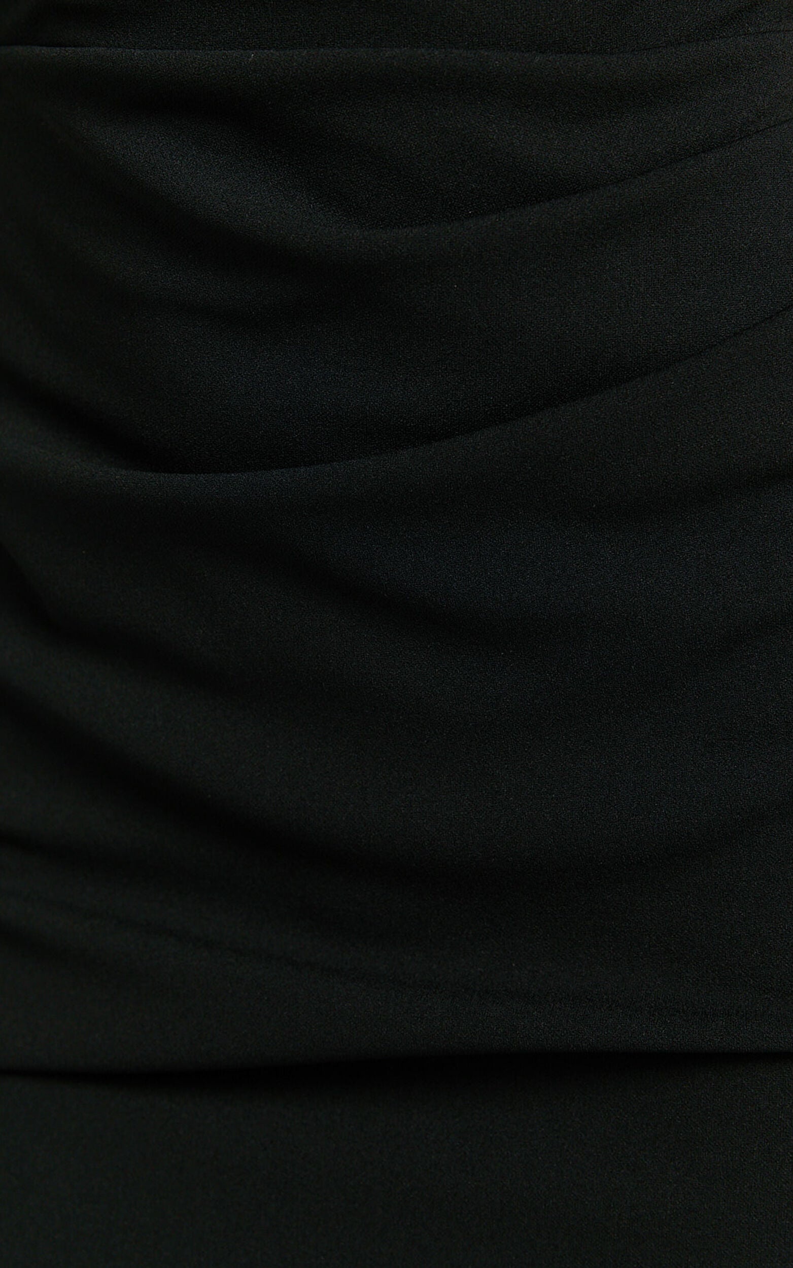 Junaidah Mini Dress - Strapless Ruched Dress in Black