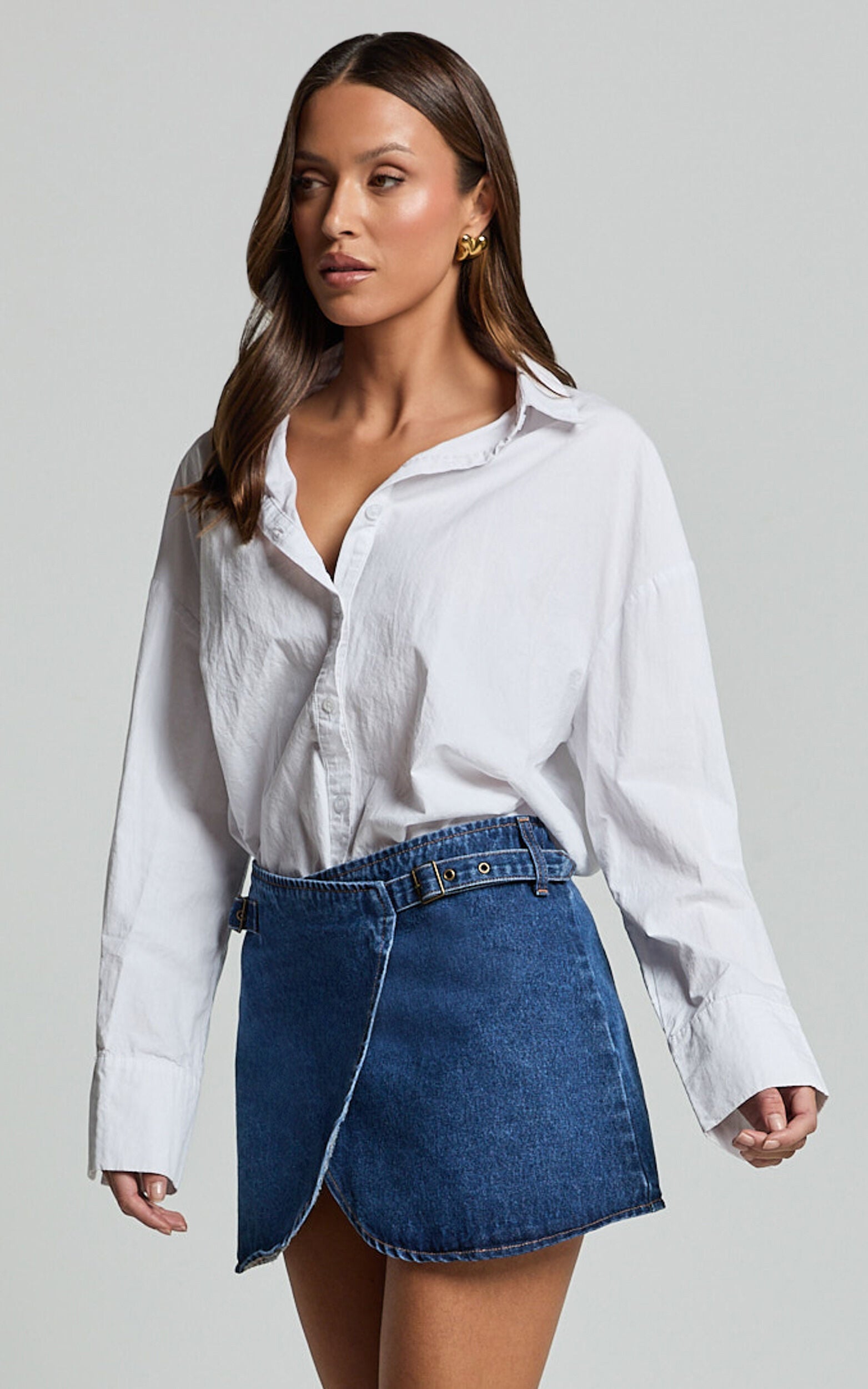 Lioness - Anja Mini Skirt in Dark Denim